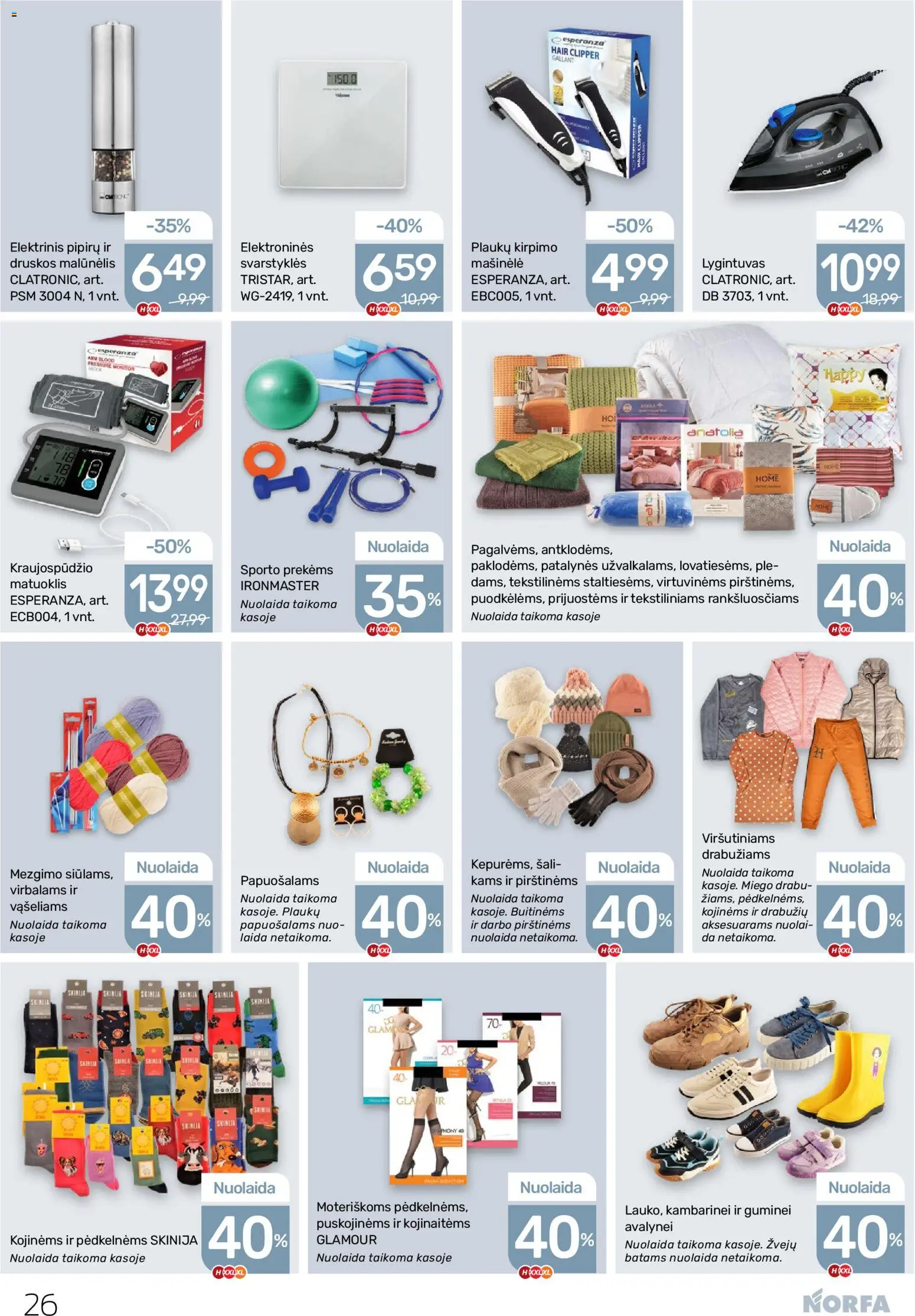 NORFA akcijos nuo 11.12.2025 | Puslapis: 26 | Prekių: Malūnėlis, Lygintuvas