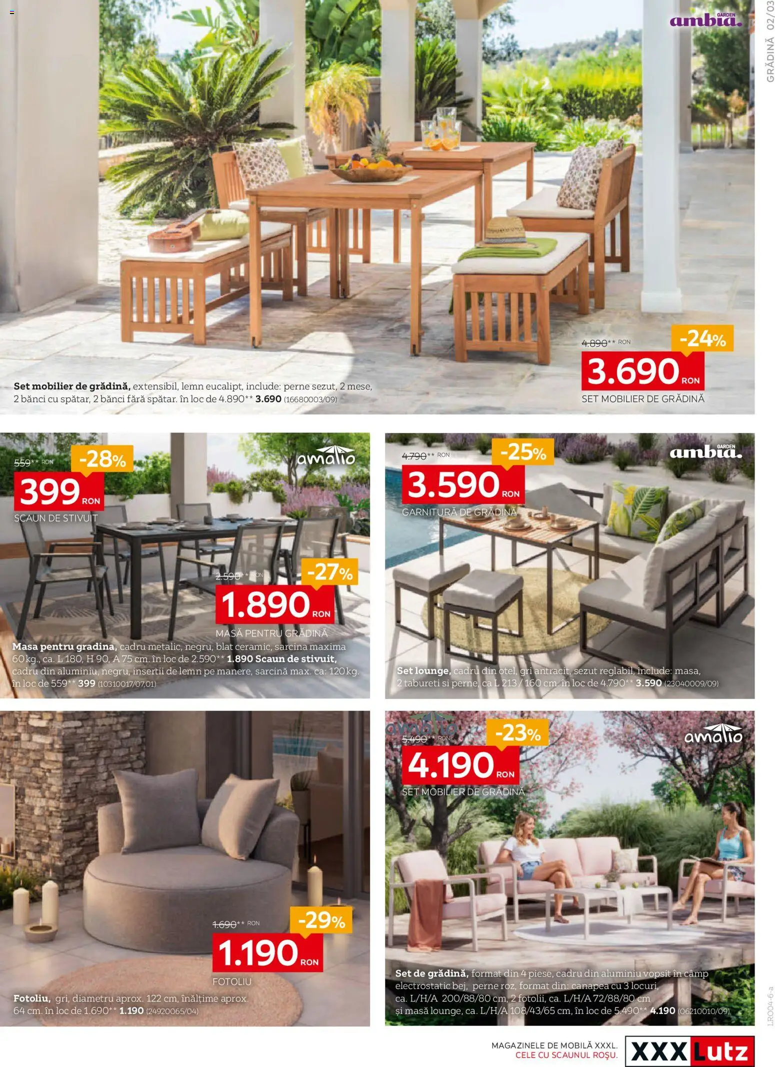 Noul catalog XXXLutz – valabil de la 06.04.2026 | Pagină: 3 | Produse: Fotoliu, Canapea, Masă, Scaun