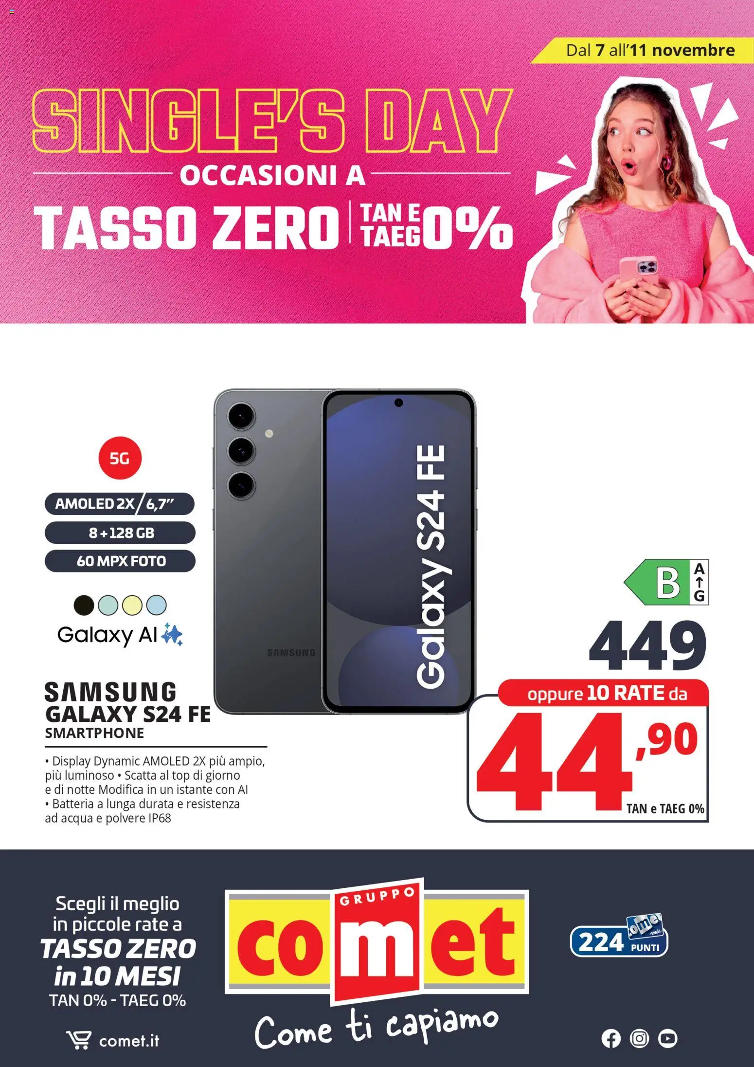 Volantino Comet del 07.11.2025 | Pagina: 6 | Prodotti: Acqua, Smartphone, Batteria, Samsung