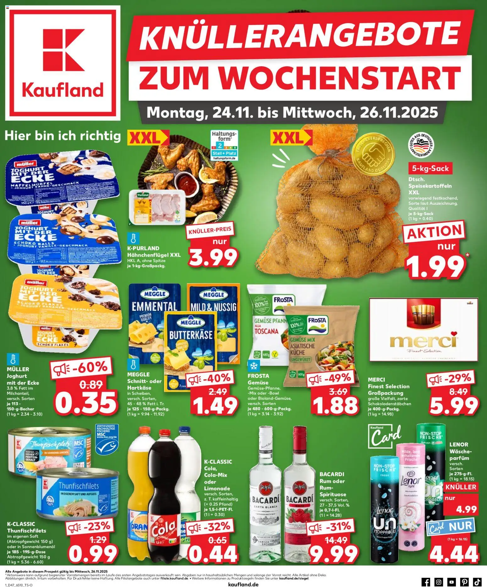 Kaufland prospekt Bremen	 – gültig ab 23.11.2025 | Seite: 1 | Produkte: Bacardi, Cola, Küche, Parfüm