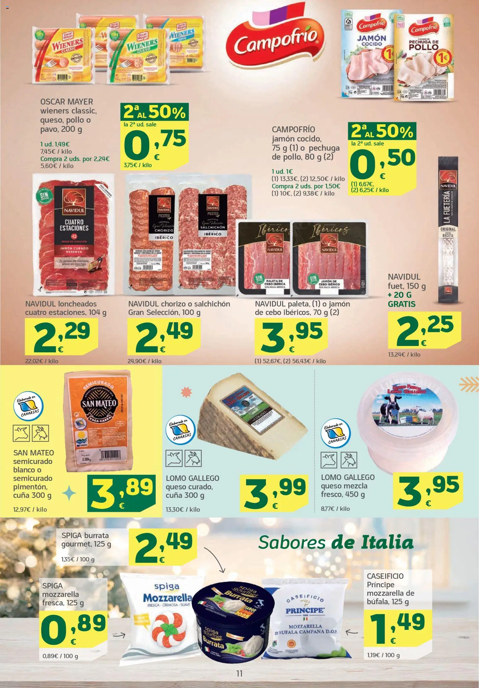 HiperDino folleto │ válido desde el 26.12.2025 | Página: 11 | Productos: Queso, Jamón, Cuna