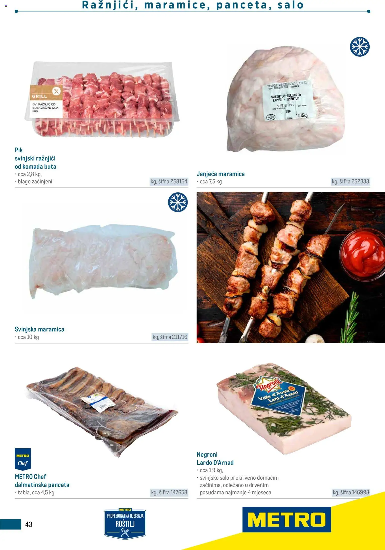Metro katalog | vrijedi od 05.03.2026 | Stranica: 43 | Proizvodi: Roštilj, Panceta