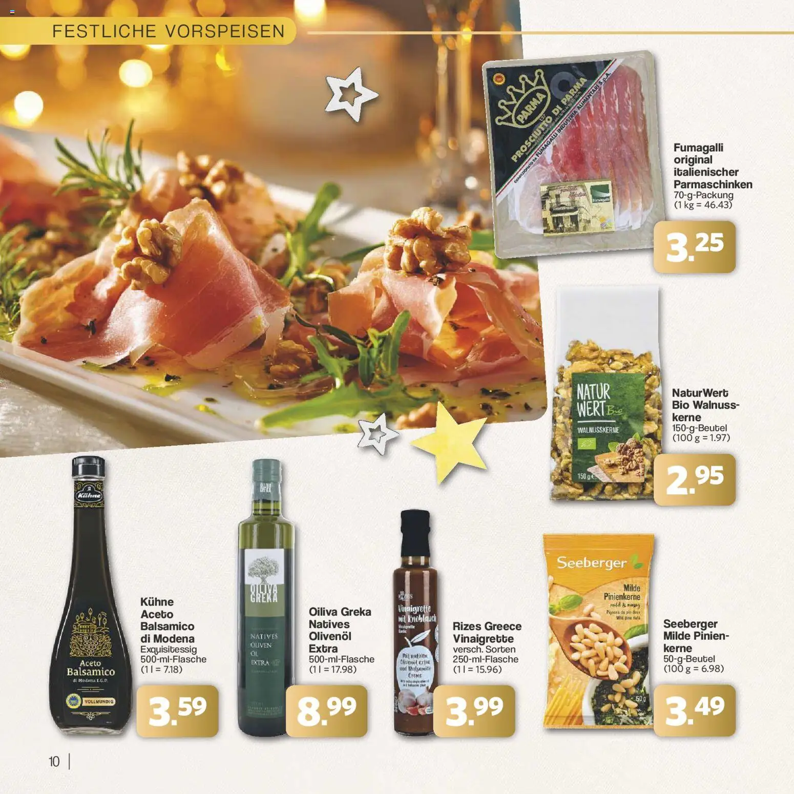 Famila Nordwest - Festliche Momente – gültig ab 24.11.2025 | Seite: 10 | Produkte: Balsamico, Olivenol, Knoblauch
