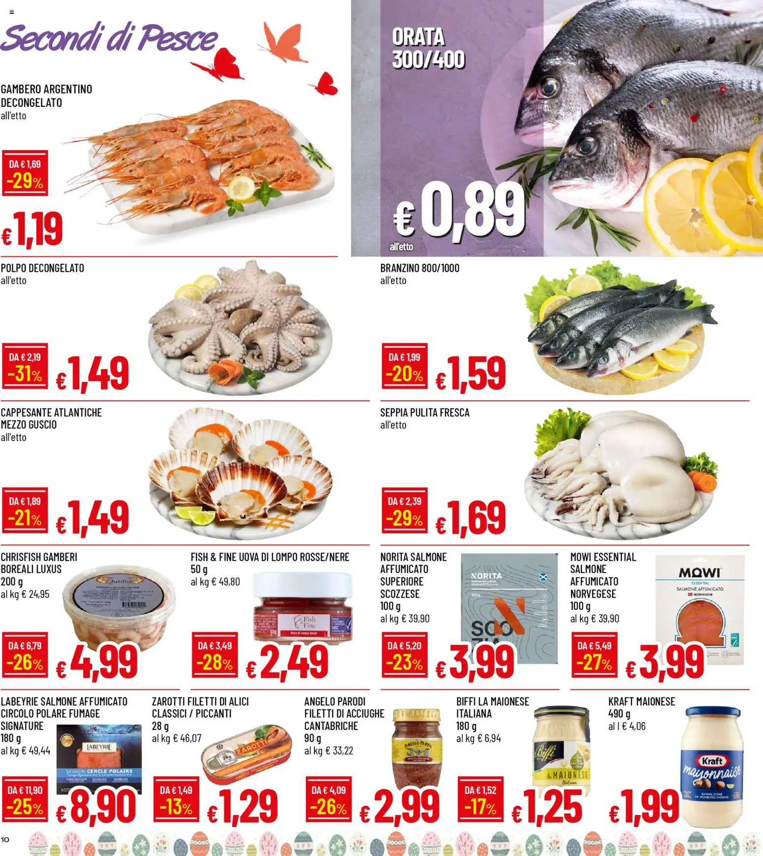 Volantino Galassia del 26.03.2026 | Pagina: 10 | Prodotti: Salmone affumicato, Salmone, Pesce, Polpo