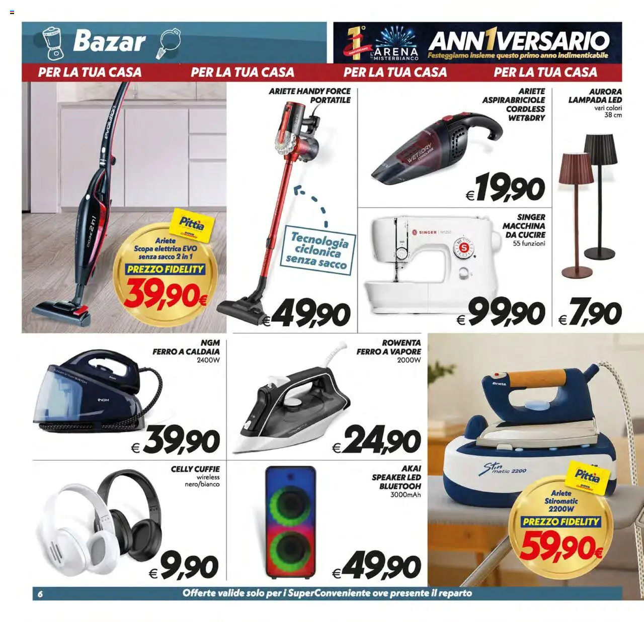 Volantino SuperConveniente del 17.10.2025 | Pagina: 31 | Prodotti: Scopa, Cuffie, Speaker, Lampada