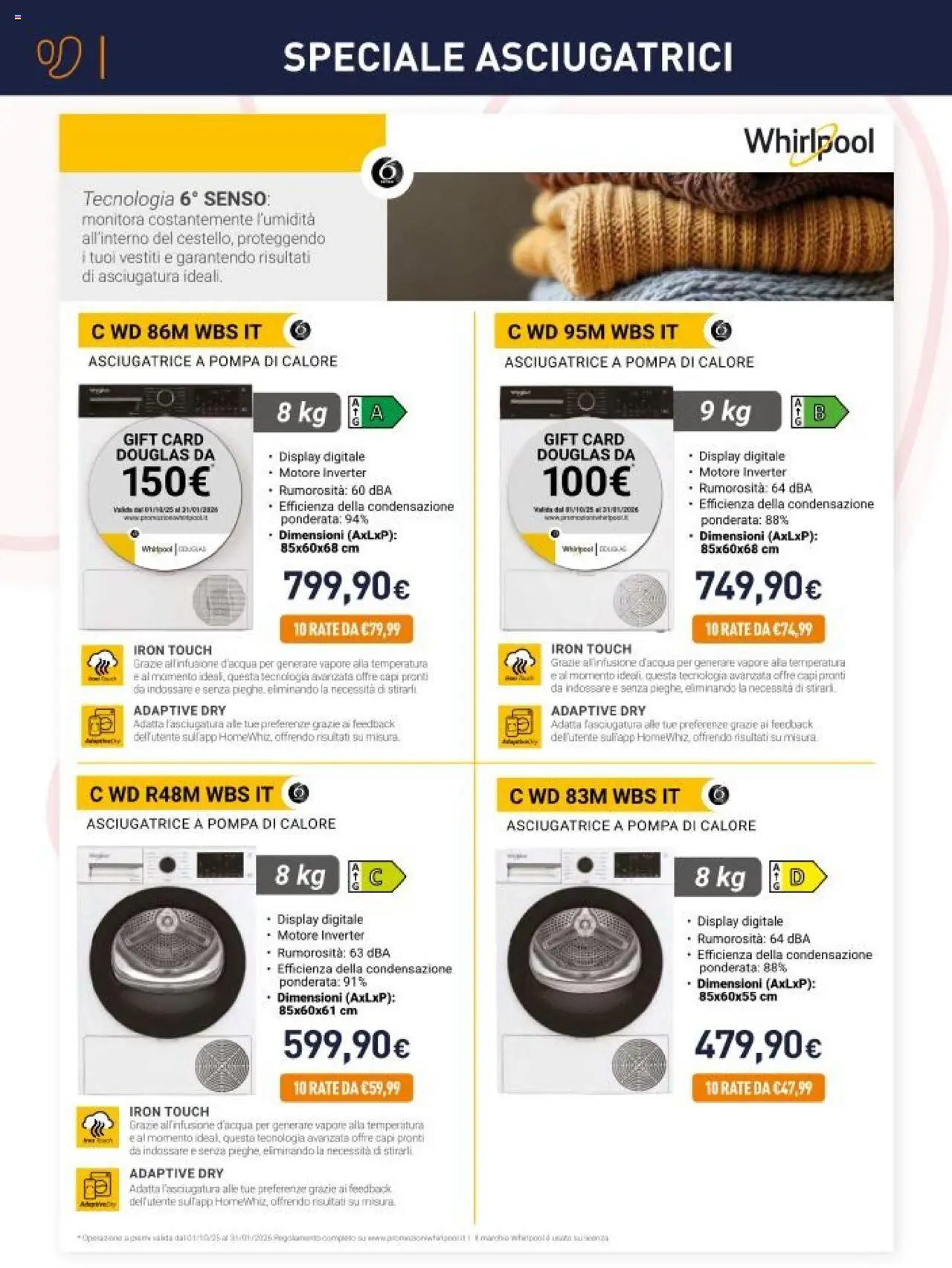 Volantino Unieuro del 17.10.2025 | Pagina: 6 | Prodotti: Asciugatrice