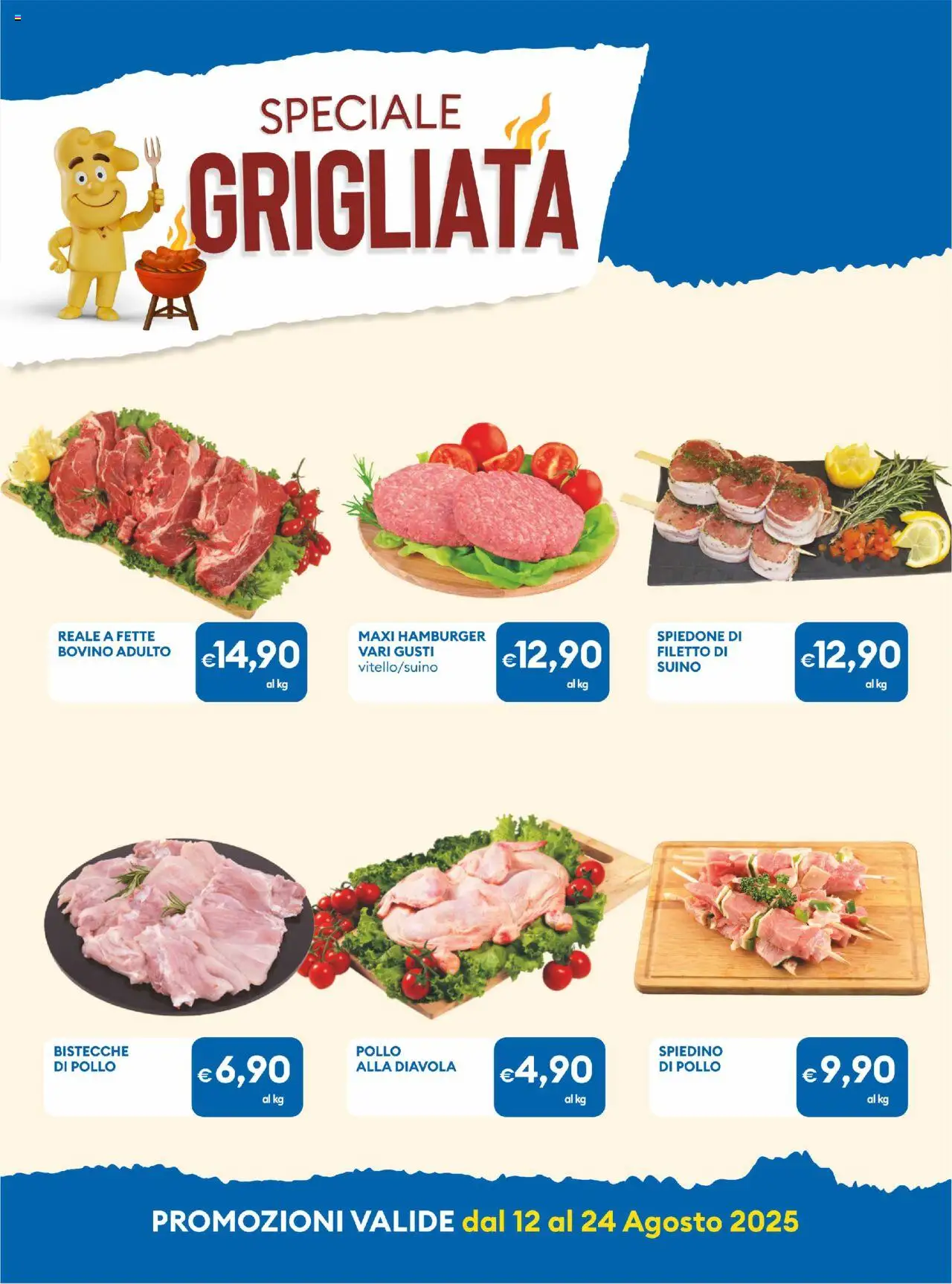 Volantino MD Discount del 12.08.2025 | Pagina: 2 | Prodotti: Bovino, Pollo, Suino, Hamburger