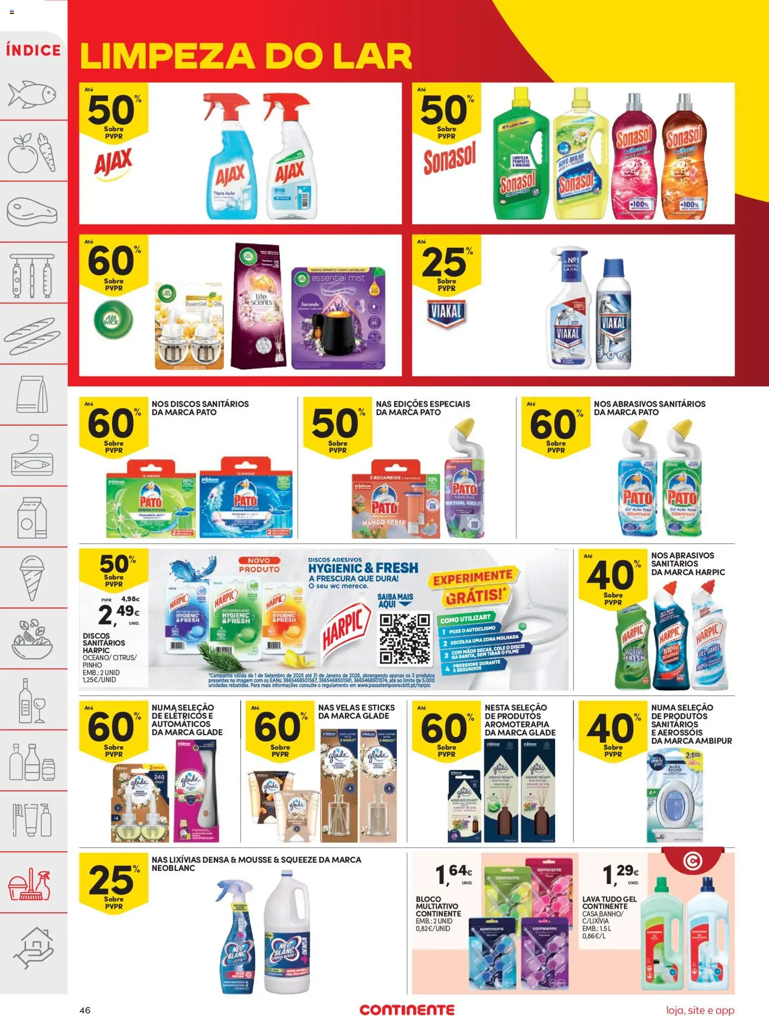 Continente folheto │ válido de 11.11.2025 | Página: 46 | Produtos: Casa de banho, Banho, Velas