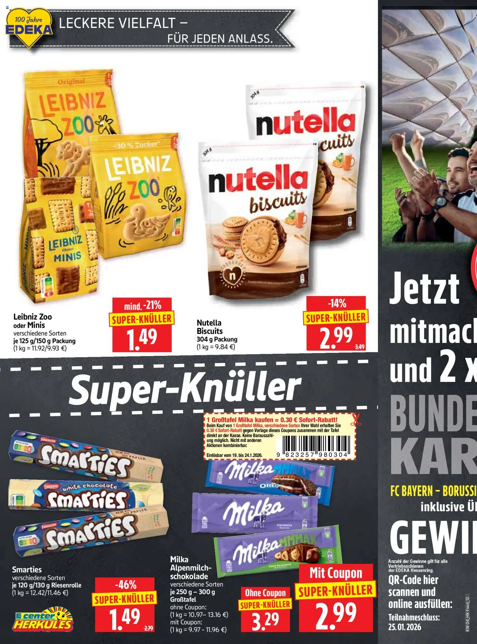 HERKULES Prospekt 	 – gültig ab 19.01.2026 | Seite: 12 | Produkte: Schokolade, Smarties, Nutella, Zucker