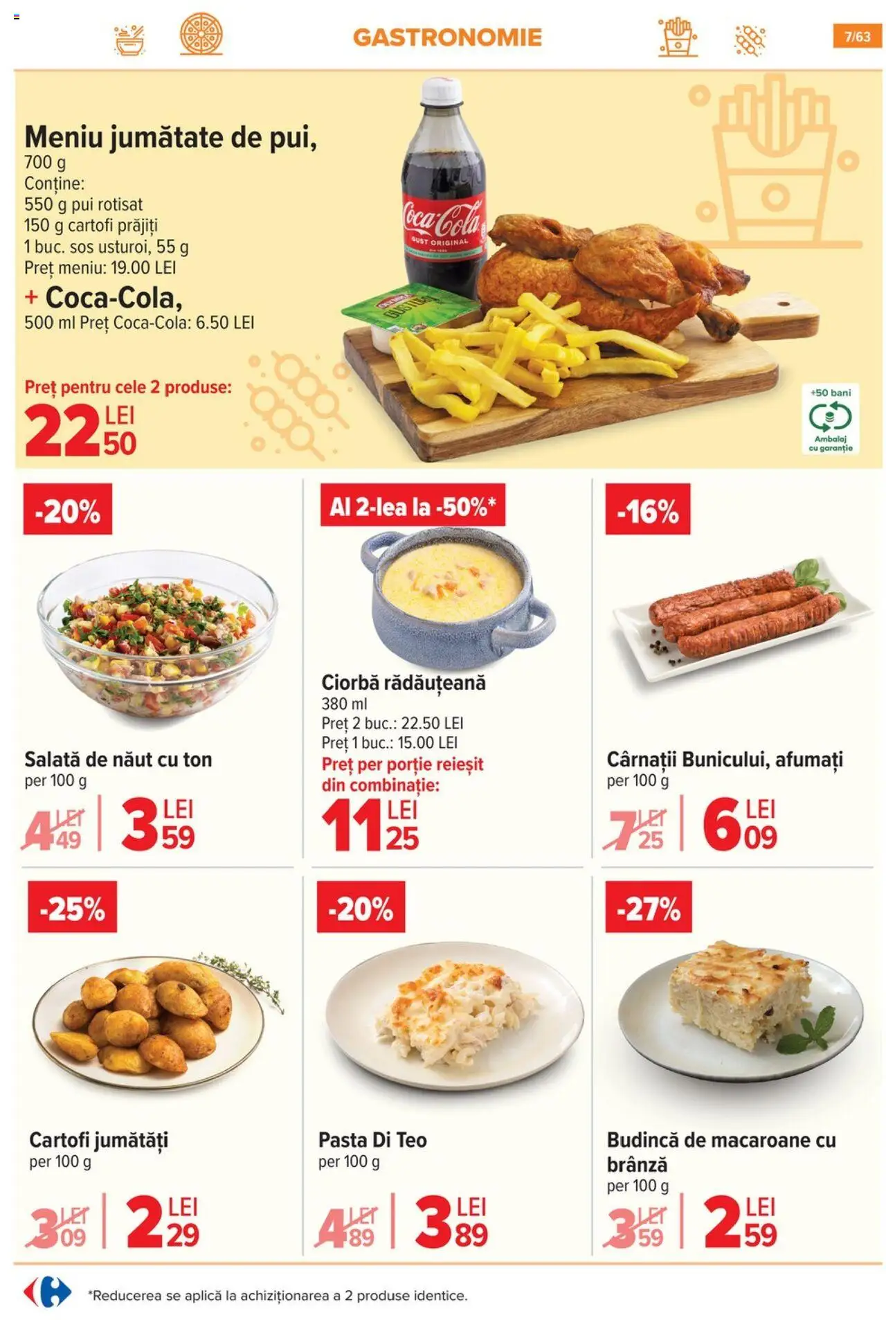 Noul catalog Carrefour – valabil de la 17.09.2025 | Pagină: 7 | Produse: Hacıyatmaz Kedi Oyuncağı, Brânză, Salată, Sos