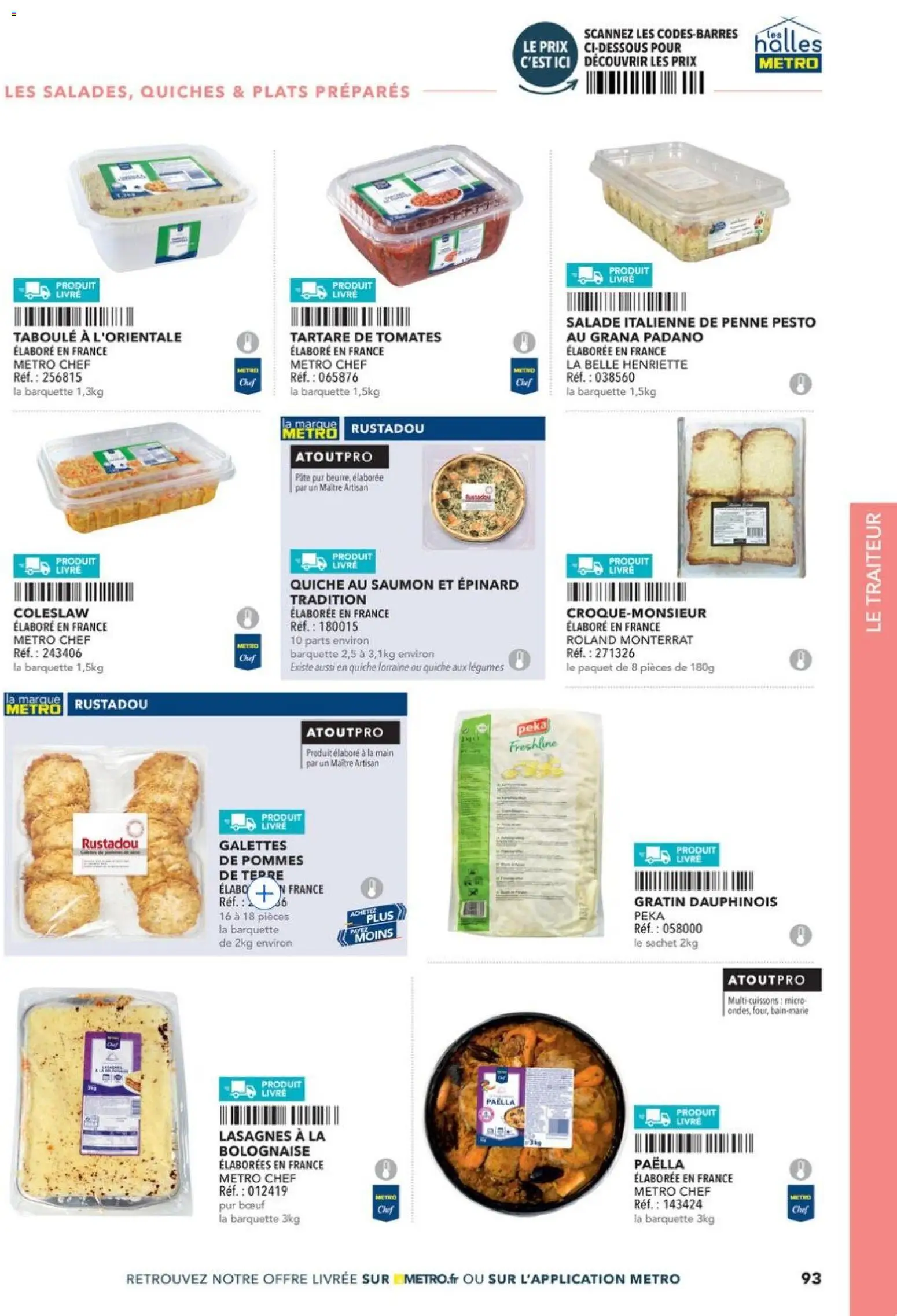 {H1} | Page: 93 | Produits: Salade, Epinard, Tomates, Livre