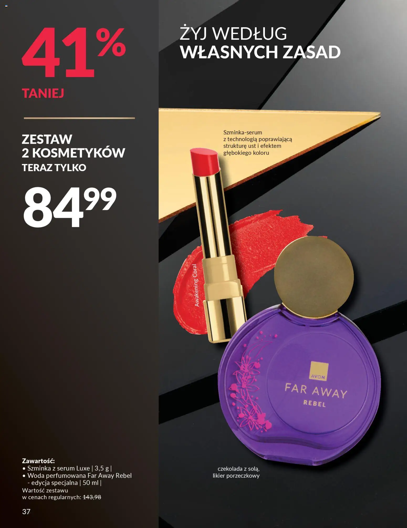 Avon Black Friday od 13.11.2025 | Strona: 37 | Produkty: Czekolada, Szminka, Woda