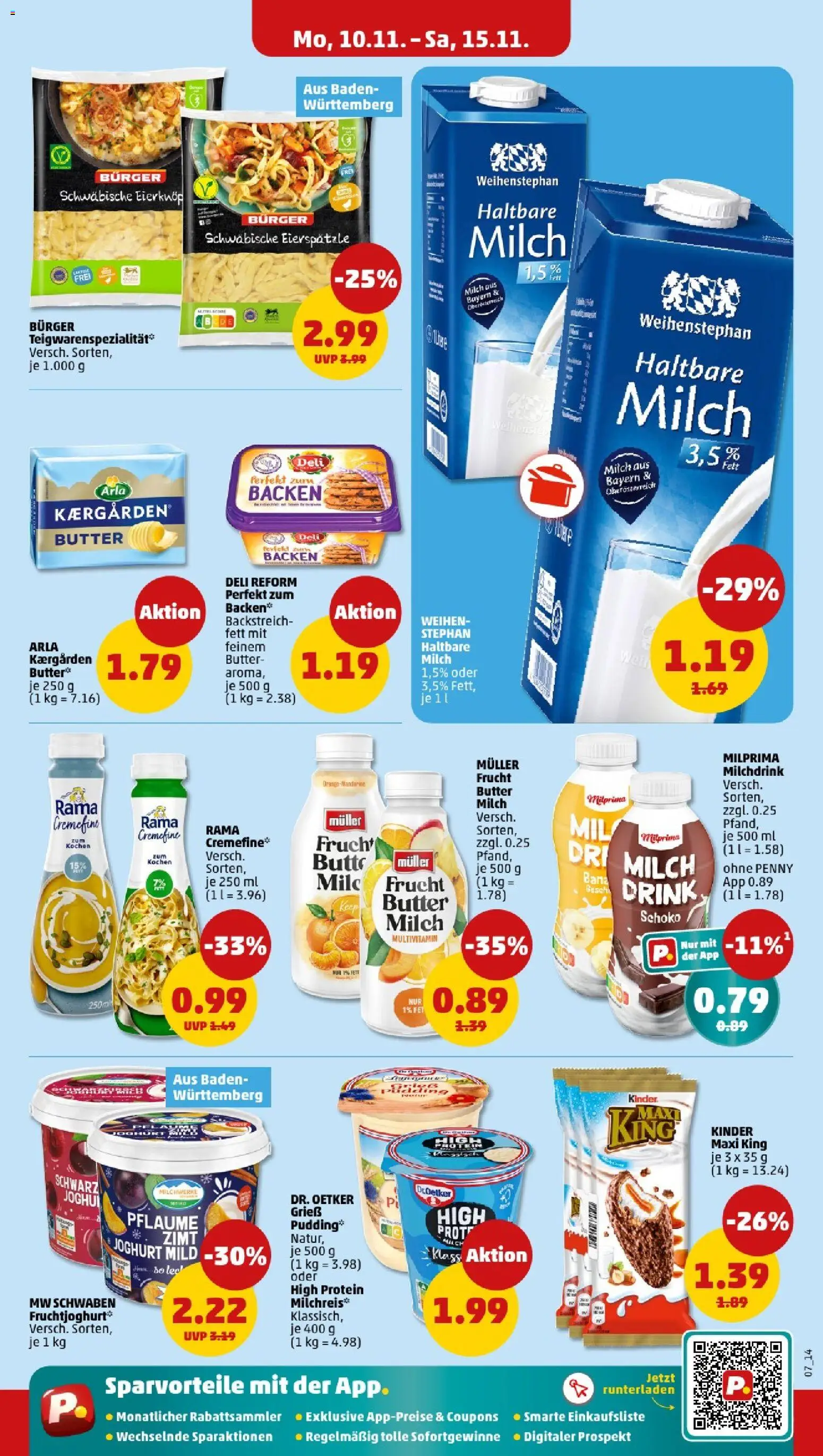 Penny - Baden-Württemberg – gültig ab 10.11.2025 | Seite: 7 | Produkte: Milch, Butter, Joghurt, Deli reform