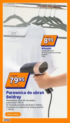Action Gazetka od 16.07.2025 | Strona: 10 | Produkty: Wieszaki, Parownica, Szczotka