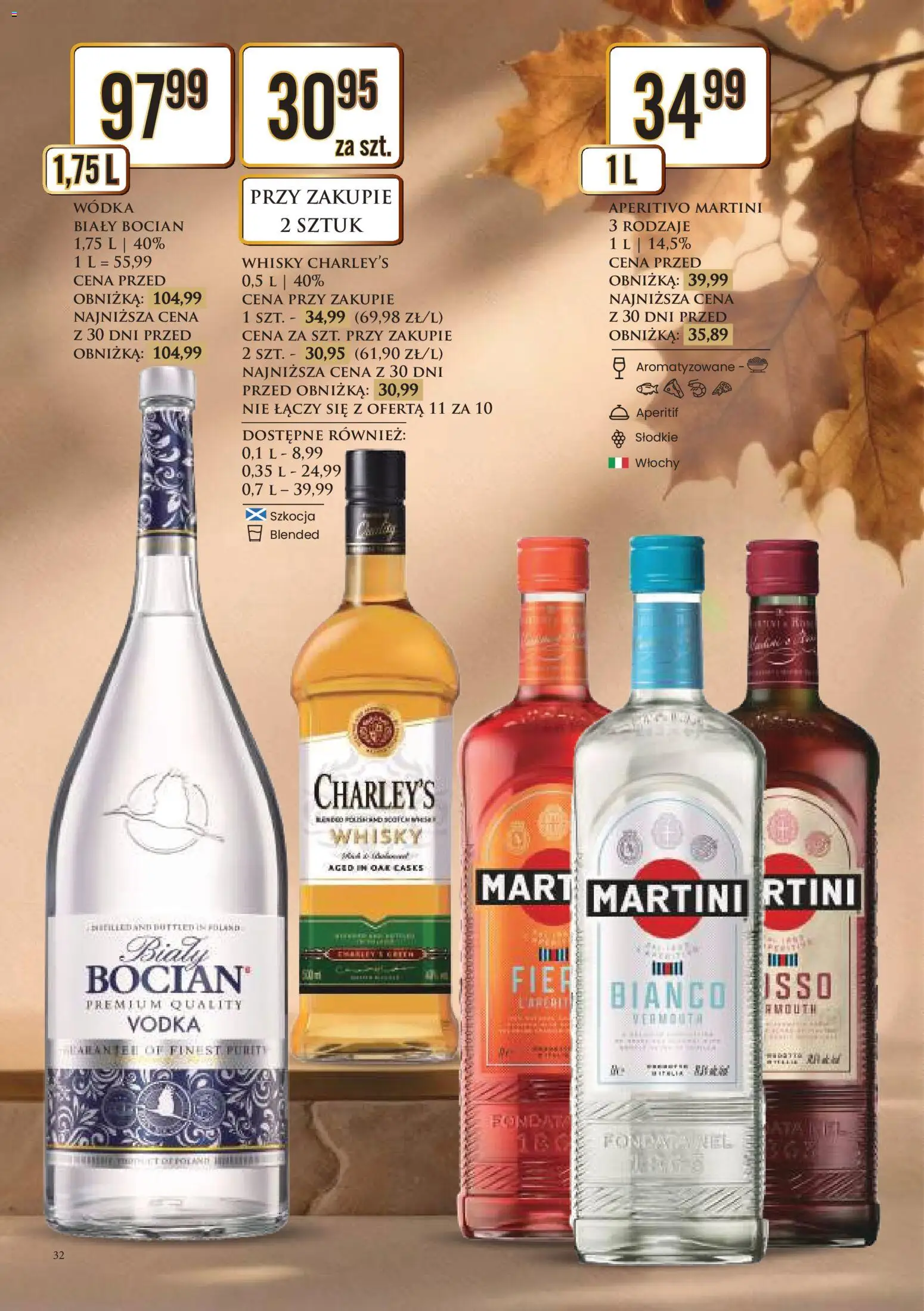Dino Gazetka alkoholowa od 21.11.2025 | Strona: 32 | Produkty: Charley's whisky, Vodka, Wódka, Whisky