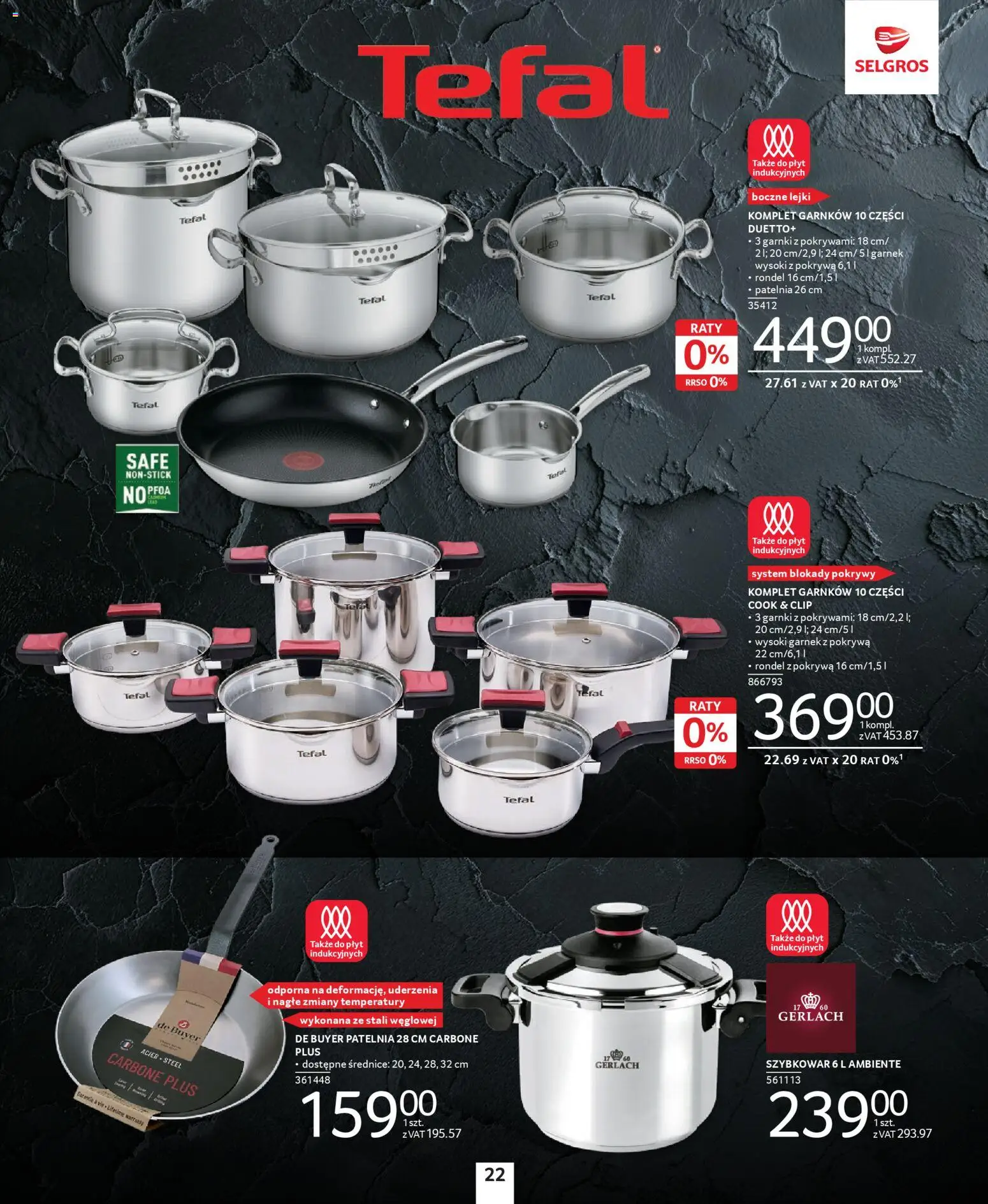 Selgros cash&carry Gazetka - Premium Nonfood od 04.12.2025 | Strona: 9 | Produkty: Komplet garnków, Garnki, Patelnia, Tefal