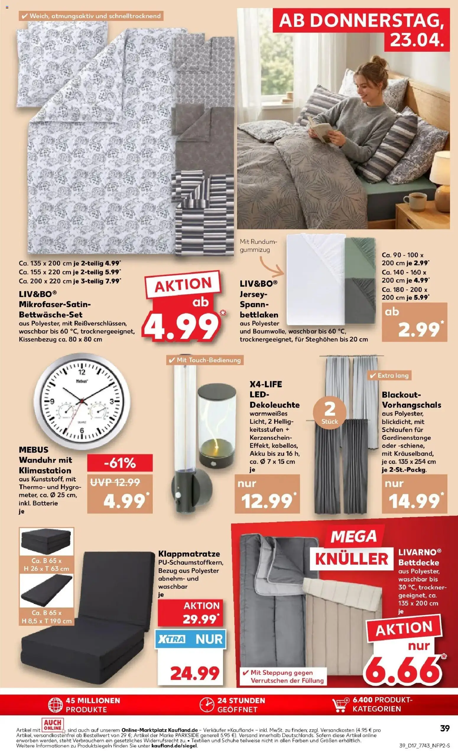 Kaufland Prospekt Bad Kreuznach	 – gültig ab 23.04.2026 | Seite: 39 | Produkte: Trockner, Batterie, Bettdecke