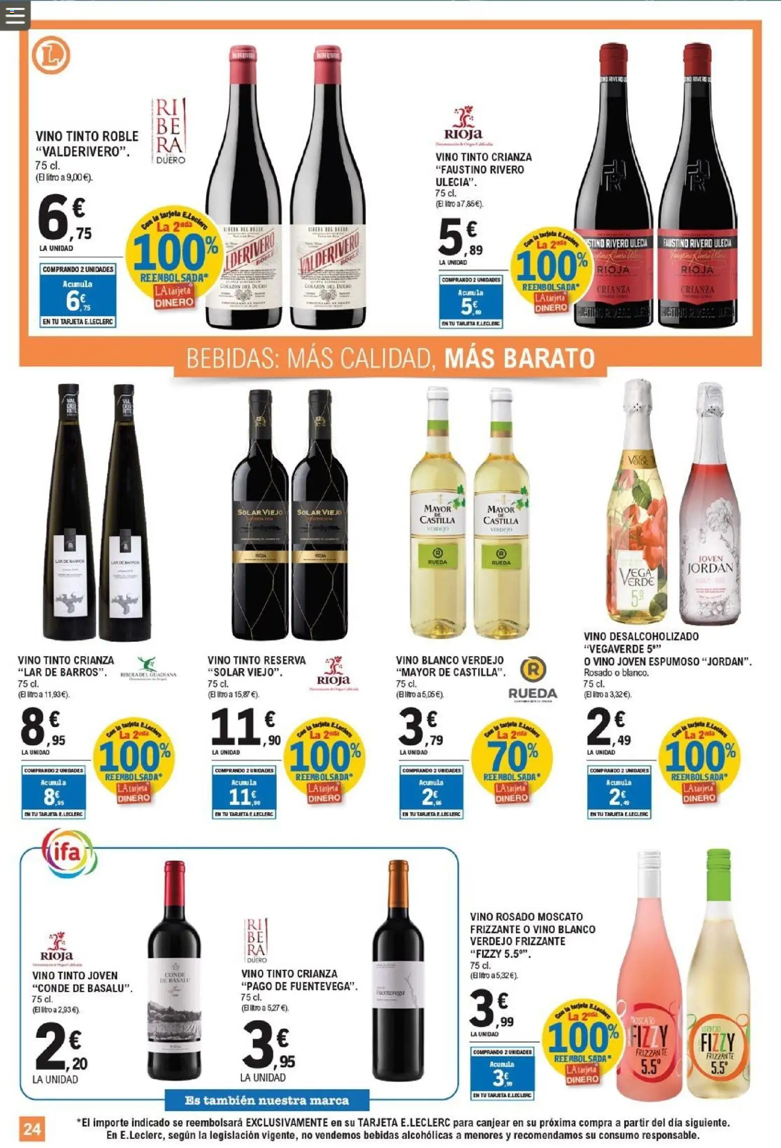 E.Leclerc folleto │ válido desde el 22.04.2026 | Página: 24 | Productos: Vino rosado, Vino