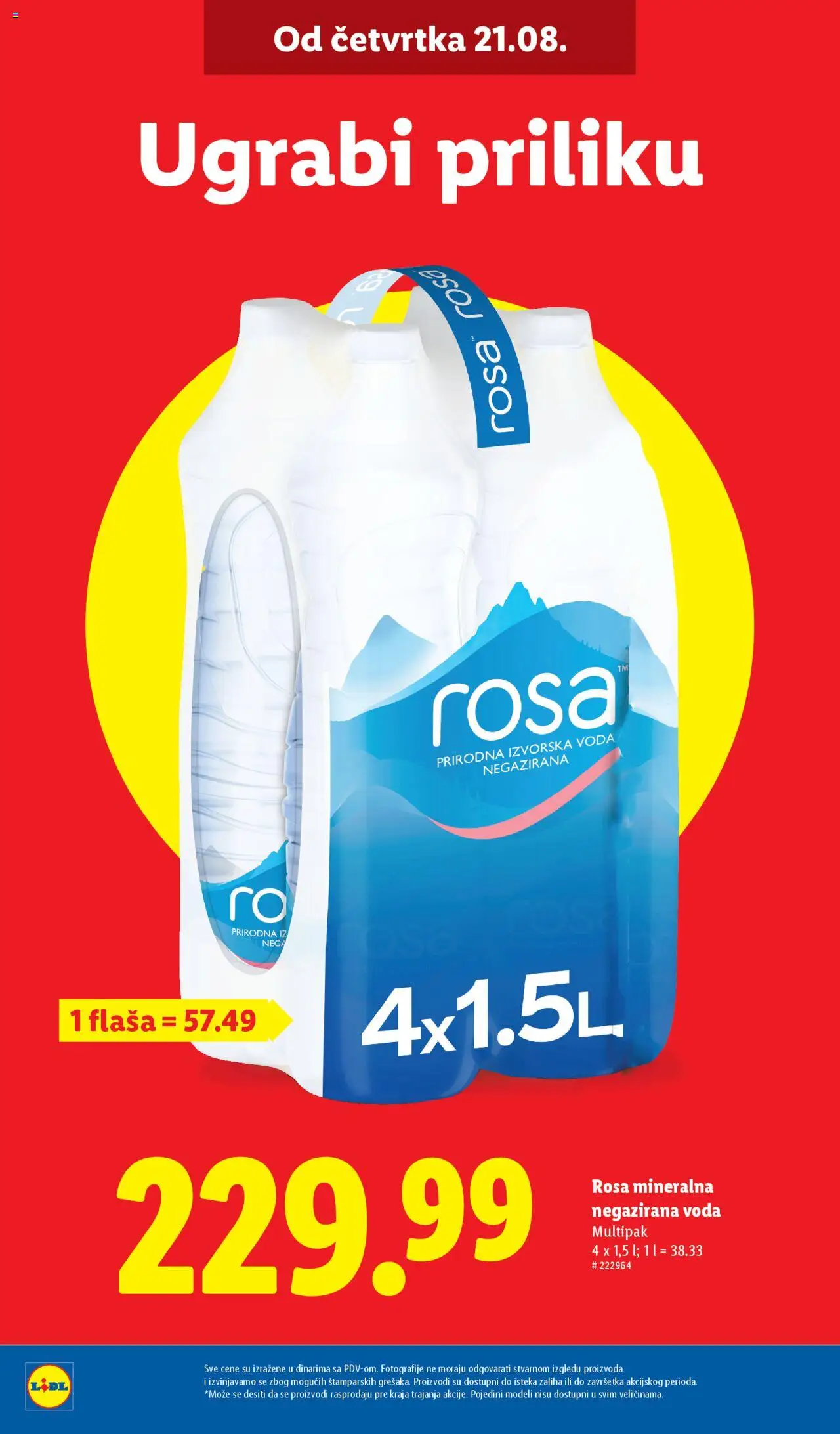 Lidl katalog - važi od 21.08.2025 | Strana: 6 | Proizvode: Negazirana voda, Voda
