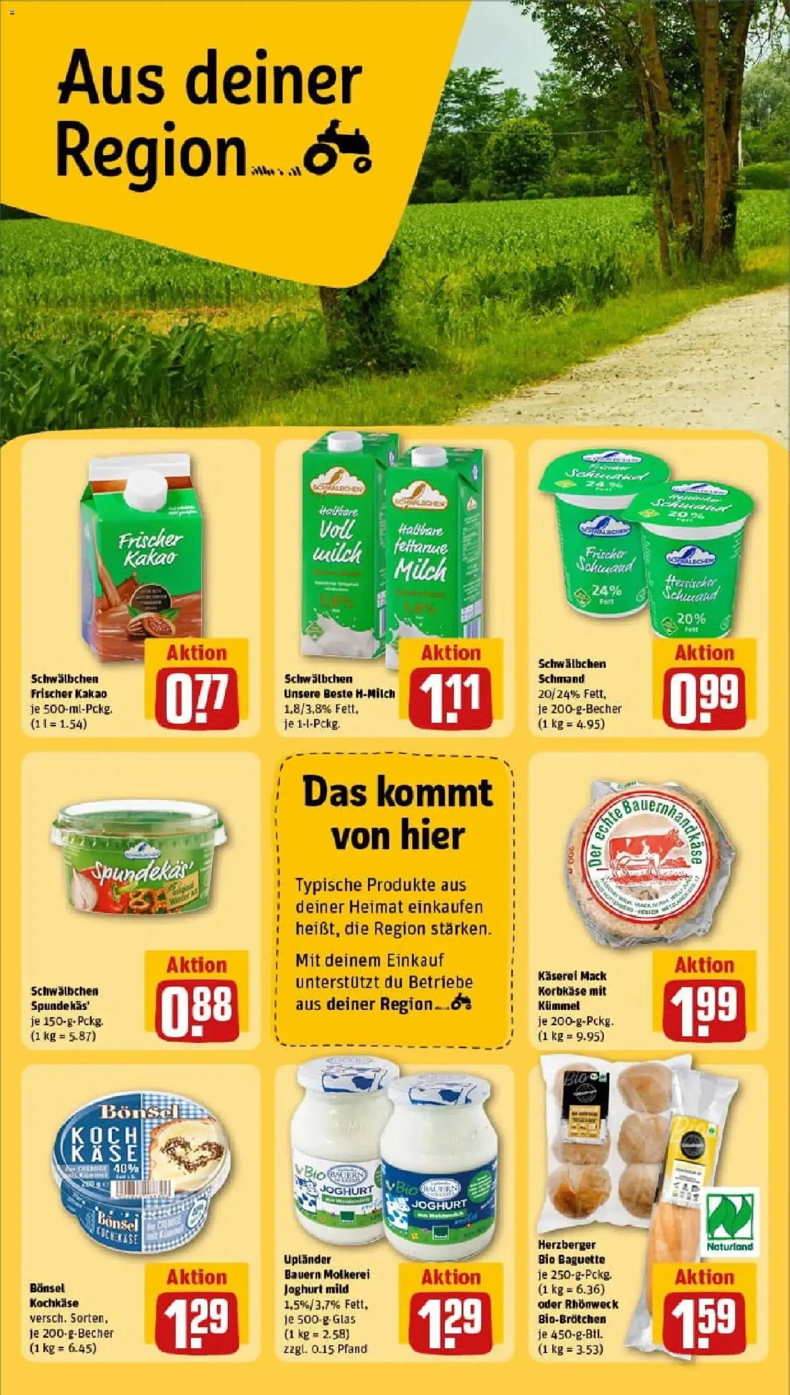 Rewe prospekt Oberaula	 – gültig ab 26.01.2026 | Seite: 18 | Produkte: Milch, Käse, Joghurt, Baguette