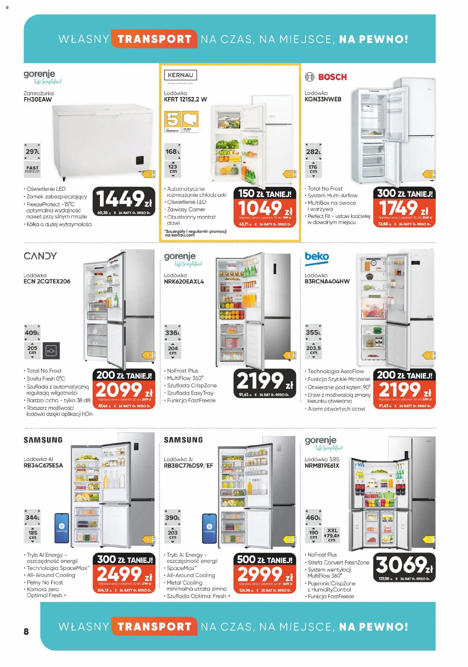 Max elektro gazetka od 26.03.2026 | Strona: 8 | Produkty: Lodówka, Zamrażarka, Warzywa, Owoce