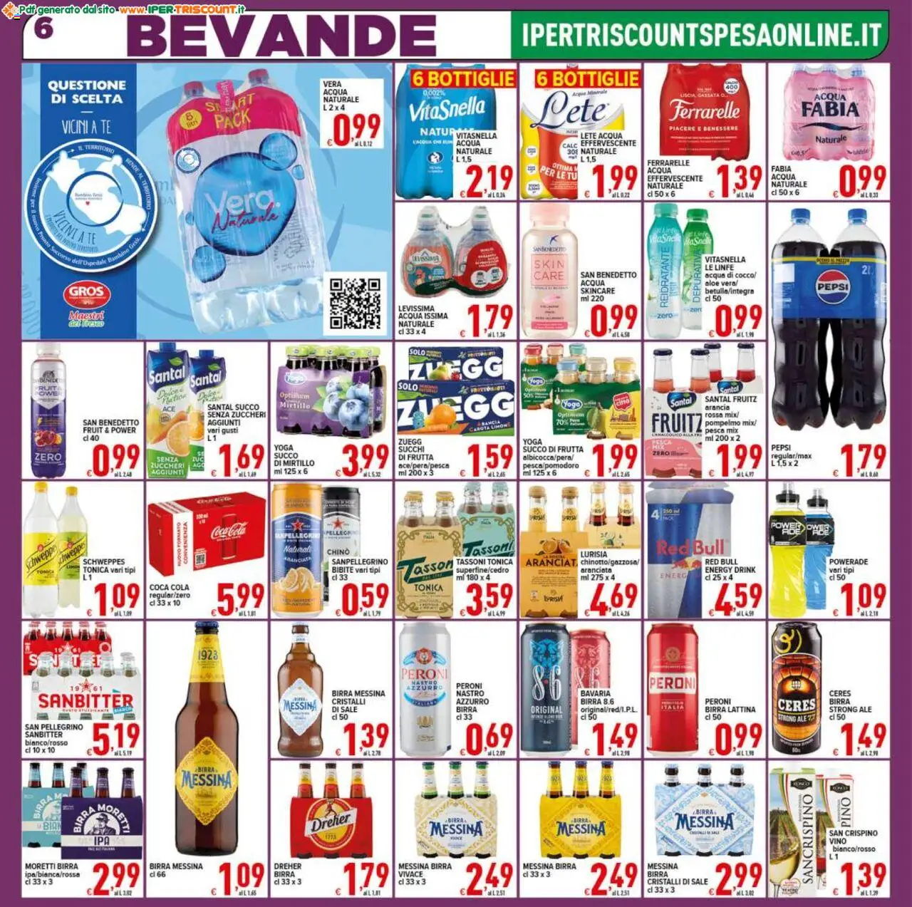 Volantino Ipertriscount del 17.10.2025 | Pagina: 6 | Prodotti: Tè, Frutta, Sale, Vino