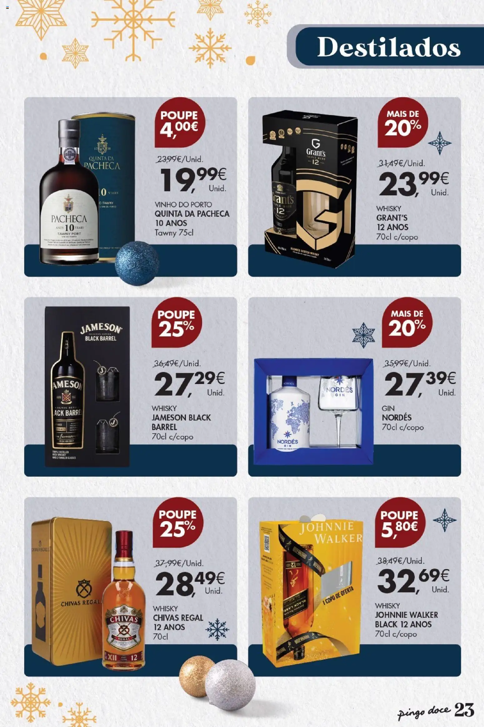 Pingo Doce - Vinhos de Natal │ válido de 02.12.2025 | Página: 23 | Produtos: Whisky, Vinho, Gin