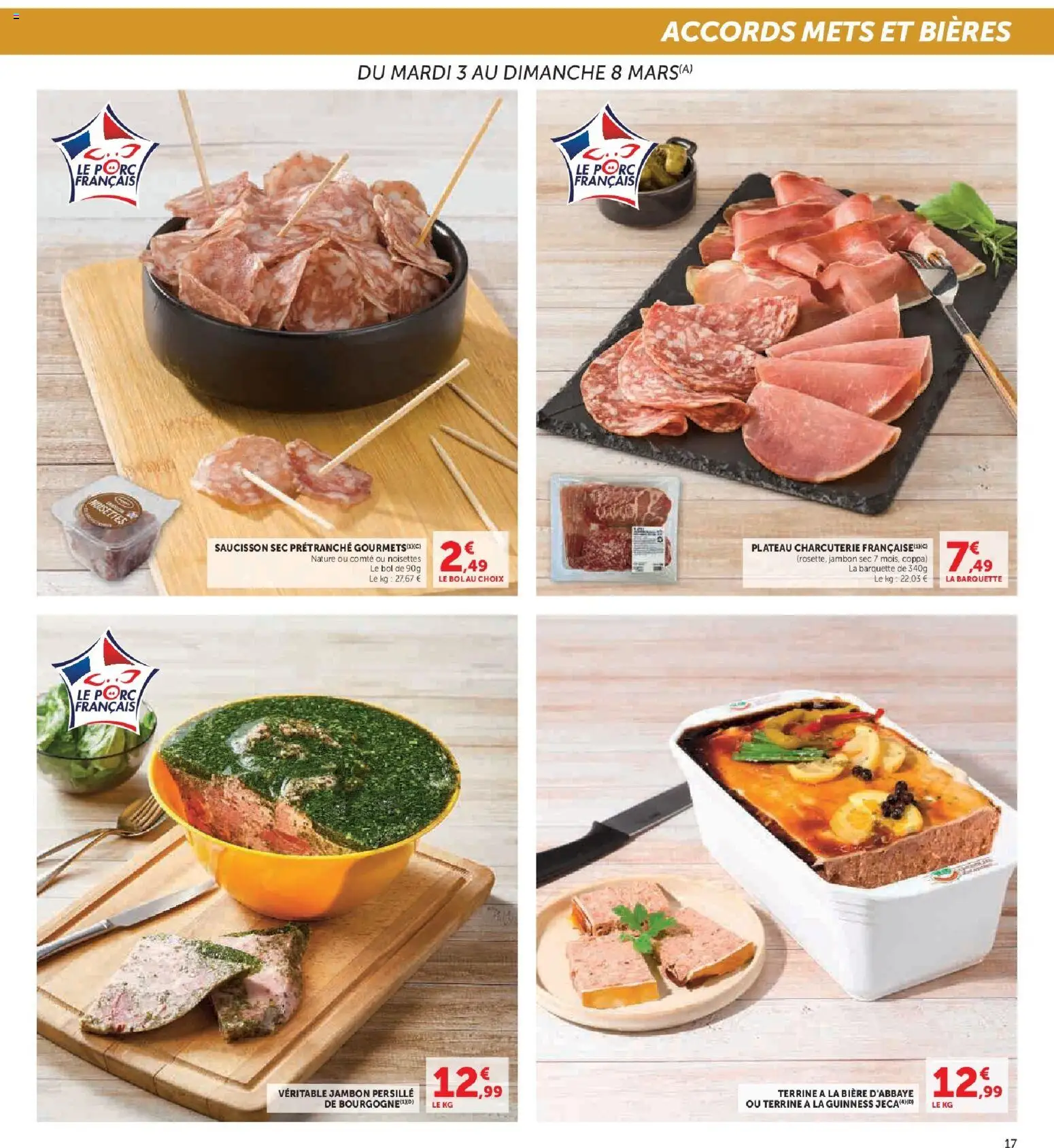 {H1} | Page: 17 | Produits: Plateau, Noisettes, Bière, Porc