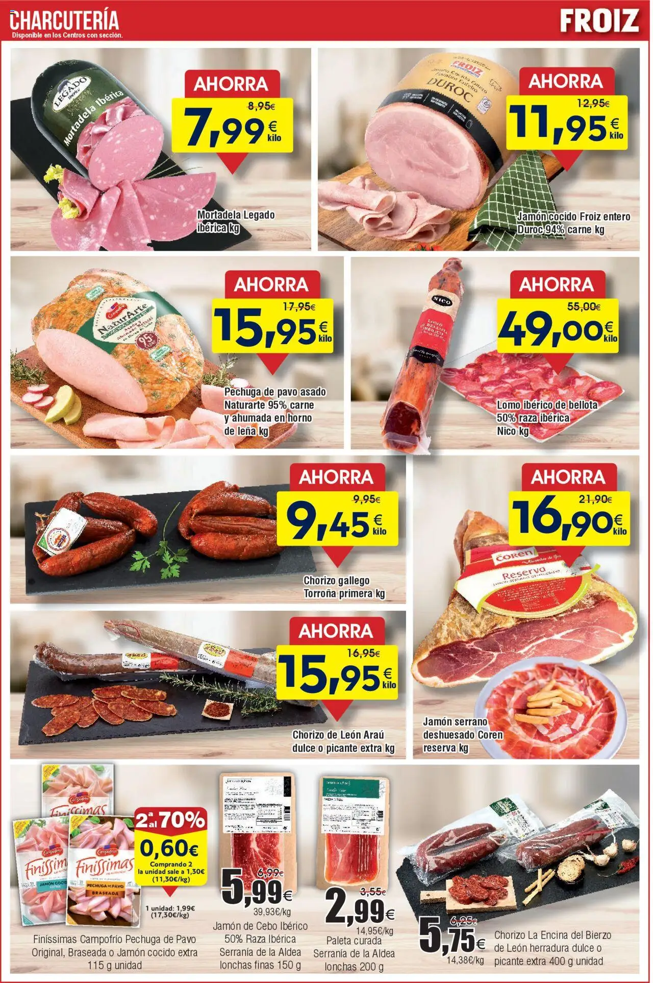 Froiz - Folleto Hiper │ válido desde el 27.05.2025 | Página: 6 | Productos: Jamón serrano, Jamón cocido, Horno, Mortadela