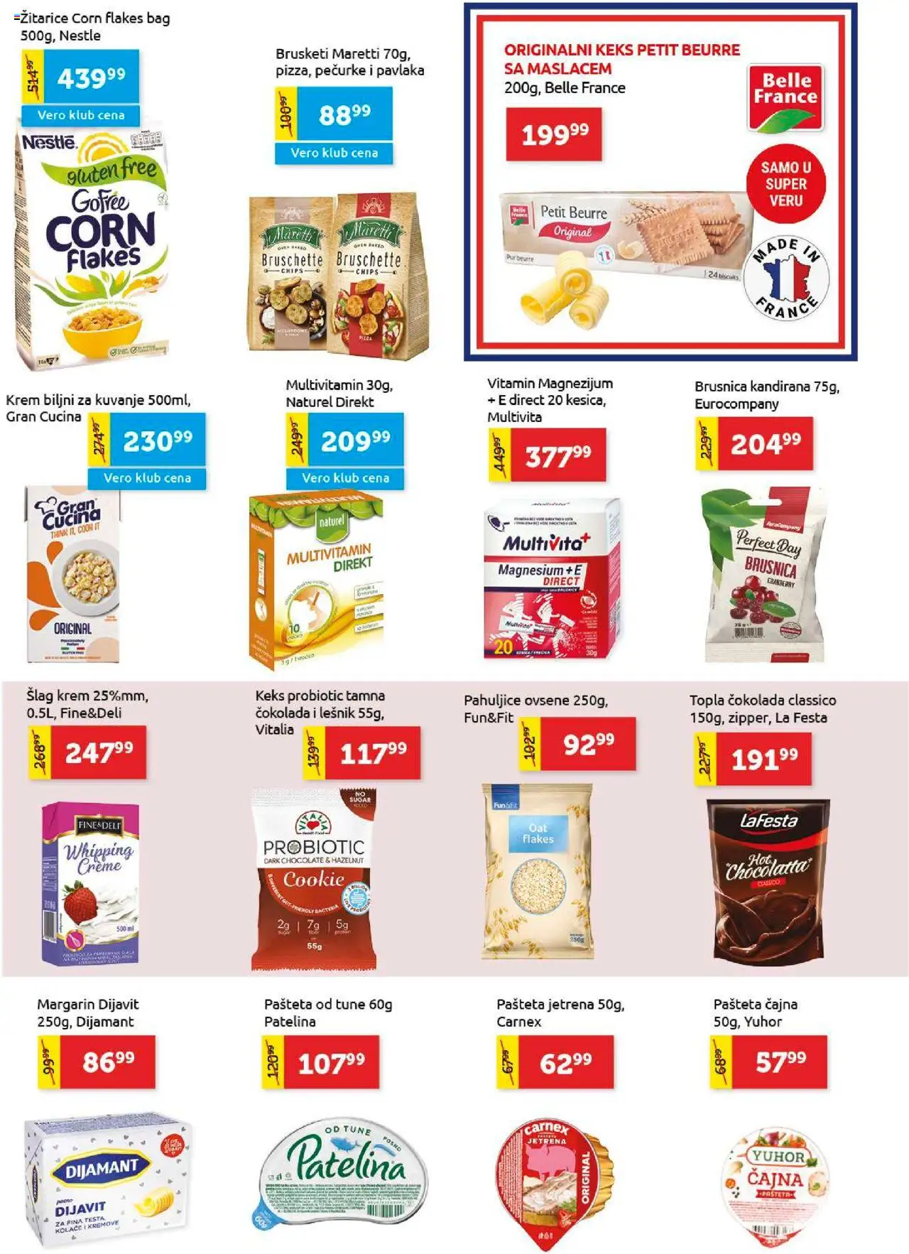 SuperVERO katalog - važi od 16.10.2025 | Strana: 13 | Proizvode: Lešnik, Brusketi, Margarin, Čokolada