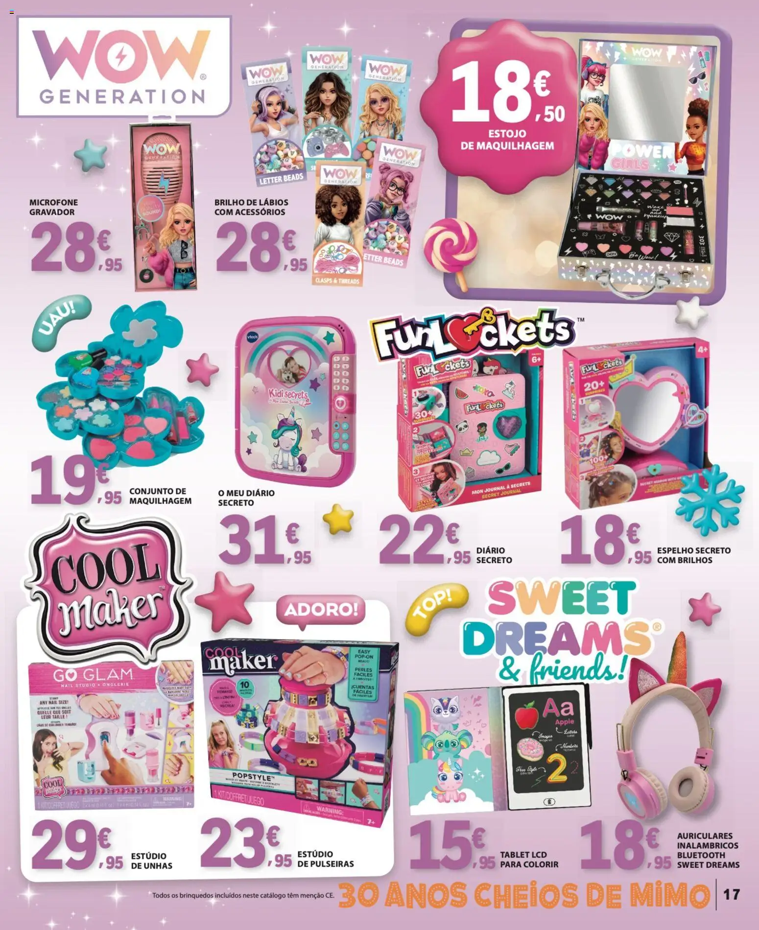 E.Leclerc Brinquedos de Natal │ válido de 11.11.2025 | Página: 17 | Produtos: Microfone, Maquilhagem, Espelho, Tablet