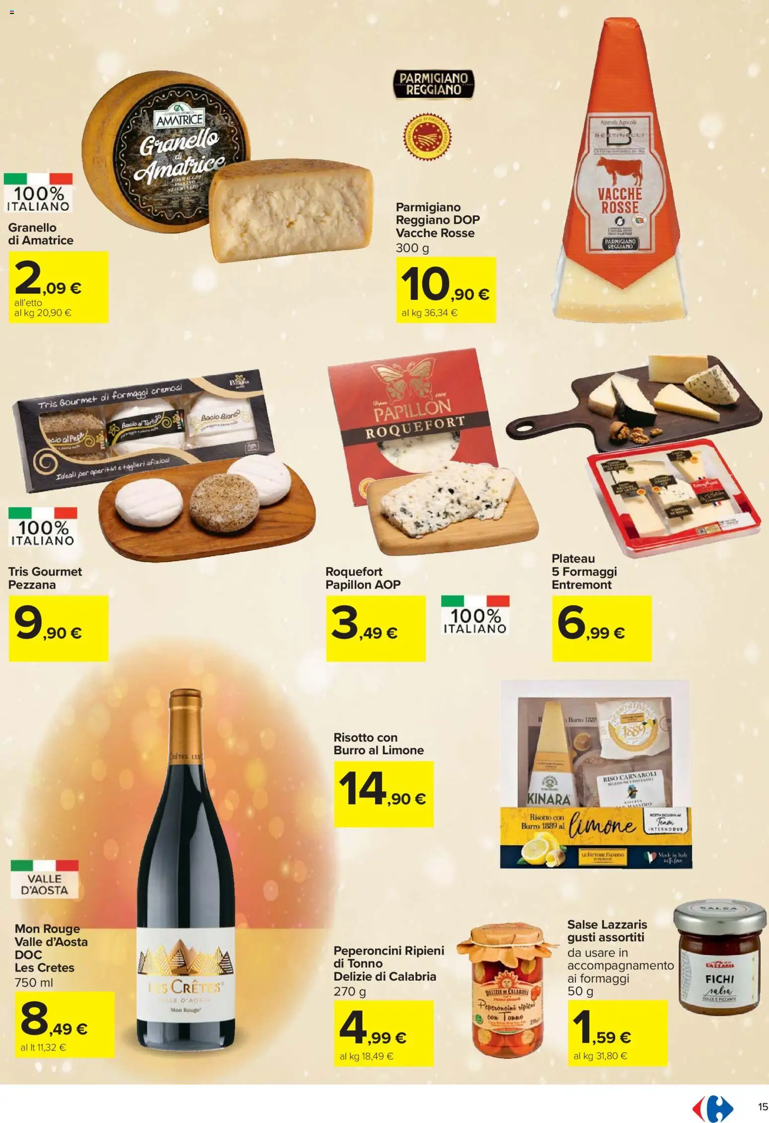 Volantino Carrefour del 27.11.2025 | Pagina: 15 | Prodotti: Tartufo, Limone, Burro, Parmigiano