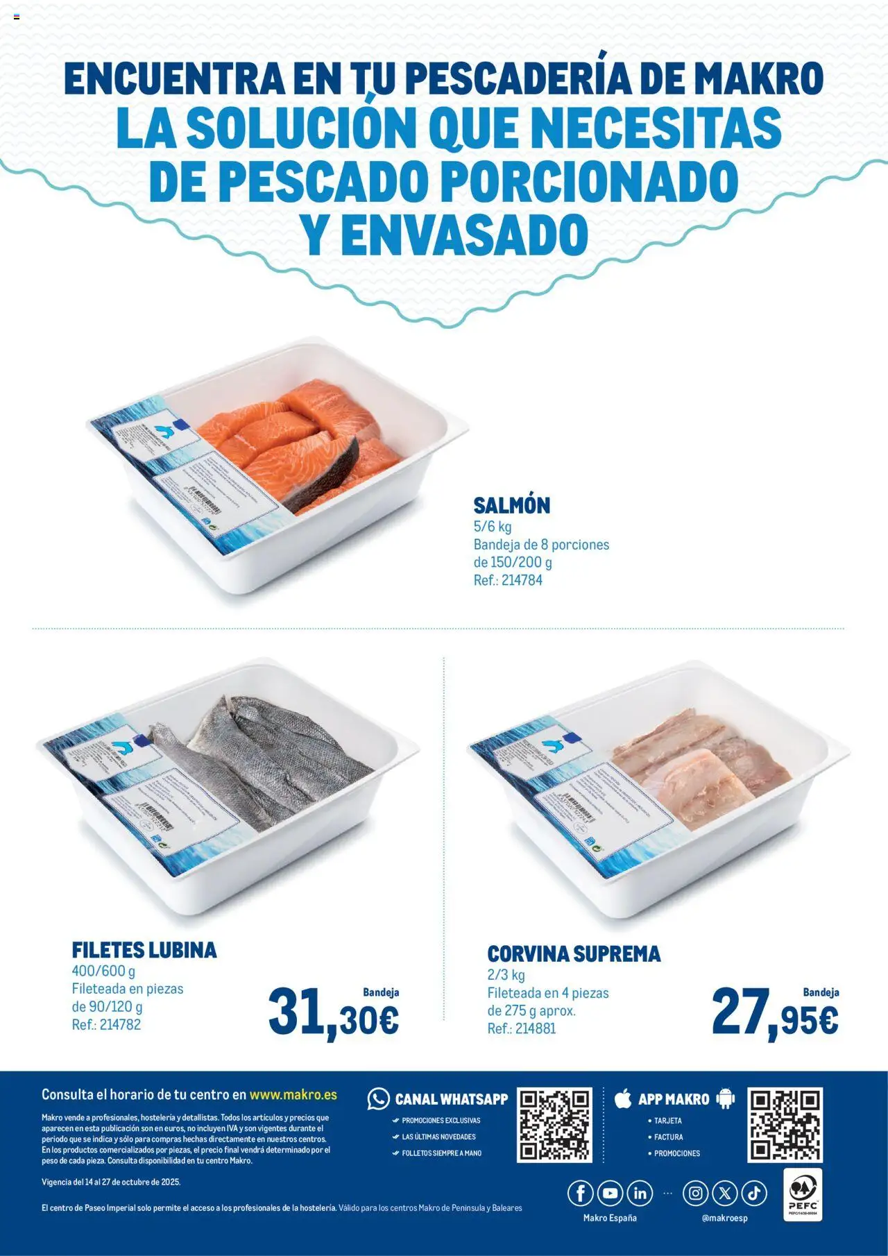Makro - Especial Pescados Península │ válido desde el 14.10.2025 | Página: 2 | Productos: Pescado, Peso, Bandeja