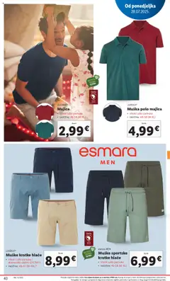 Lidl katalog | vrijedi od 28.07.2025 | Stranica: 40 | Proizvodi: Majica, Hlače, Kratke hlače