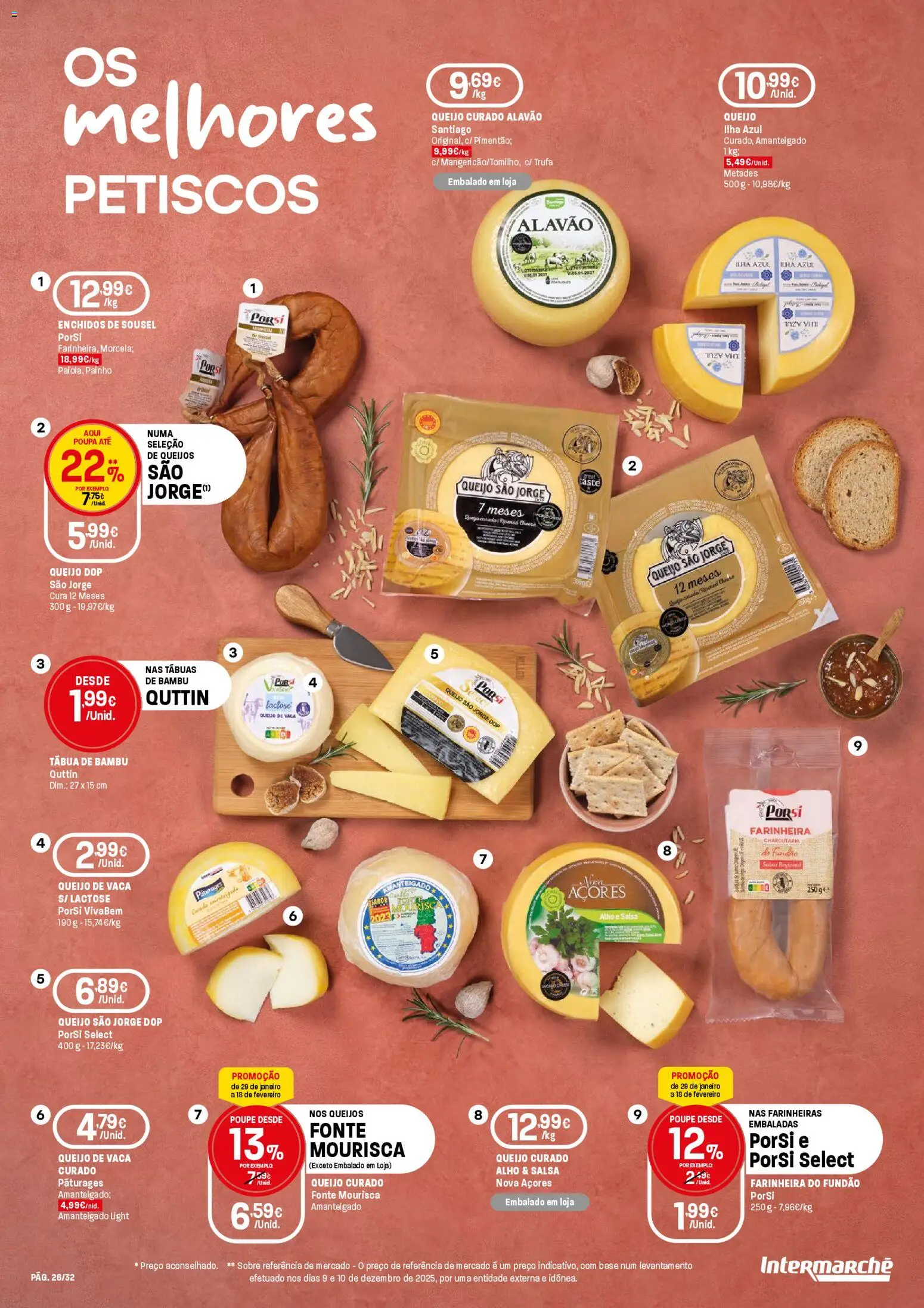Intermarché - Queijos, Vinhos e Enchidos Super │ válido de 29.01.2026 | Página: 26 | Produtos: Tábua, Base, Queijo