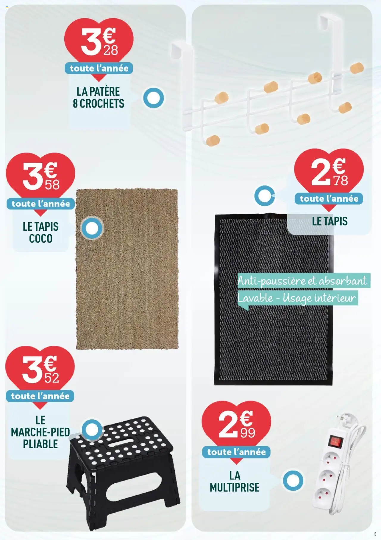 {H1} | Page: 5 | Produits: Tapis