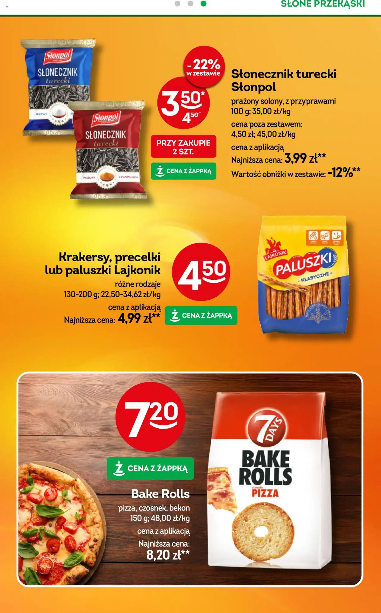 Żabka Gazetka od 10.09.2025 | Strona: 32 | Produkty: Bekon, Słonecznik, Paluszki, Pizza