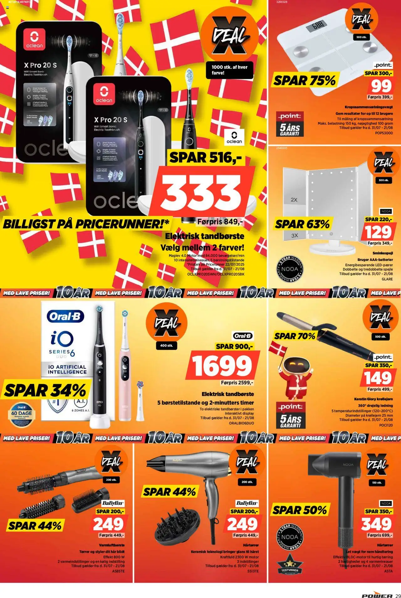 Power Tilbudsavis gyldig fra 31.07.2025 | Side: 29 | Produkter: Tandbørste, Elektrisk Tandbørste, Krøllejern, Hårtørrer