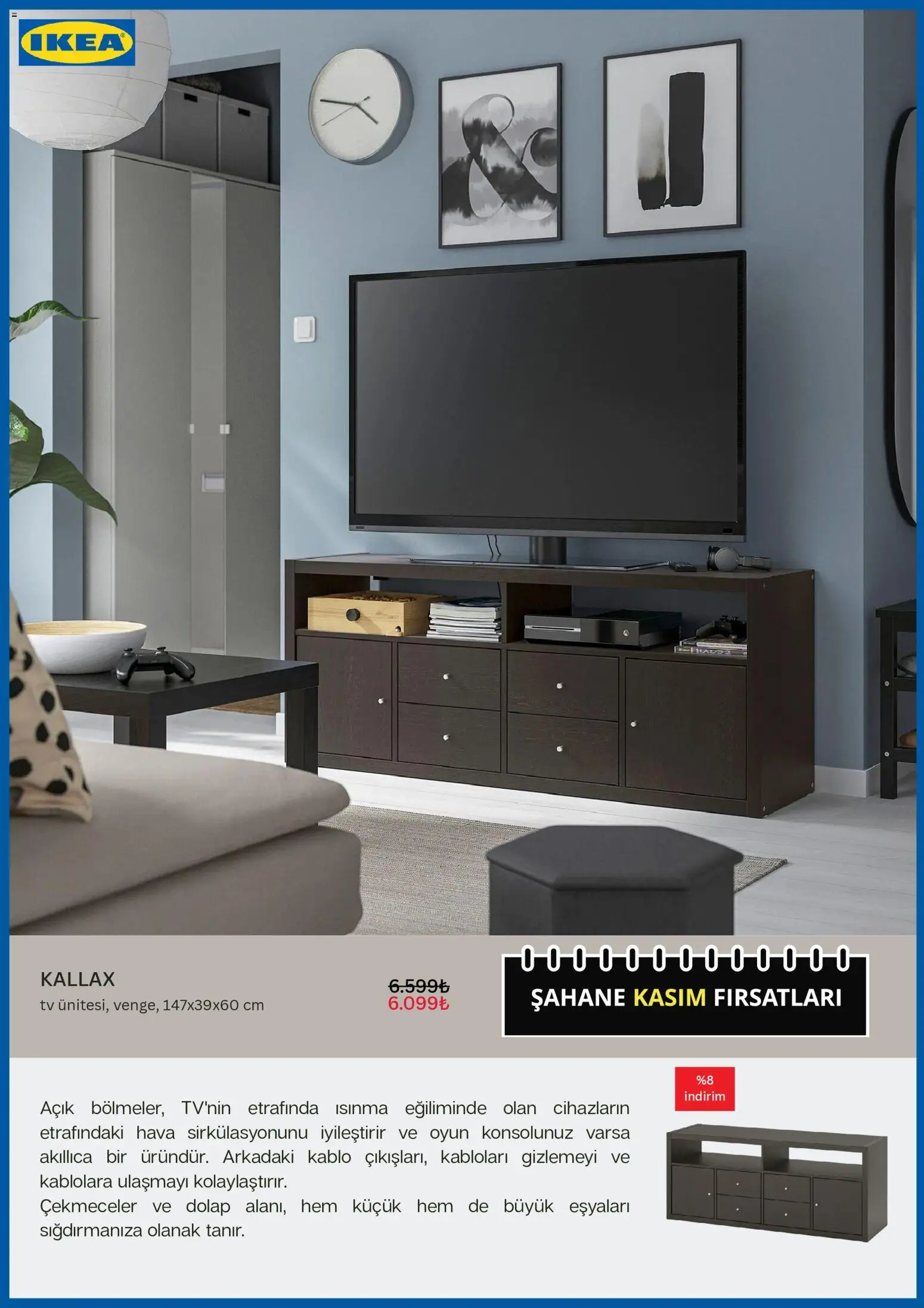 IKEA Black Friday - 07.11.2025 tarihinden itibaren geçerlidir | Sayfa: 7 | Ürünler: TV, Kablo, Oyun