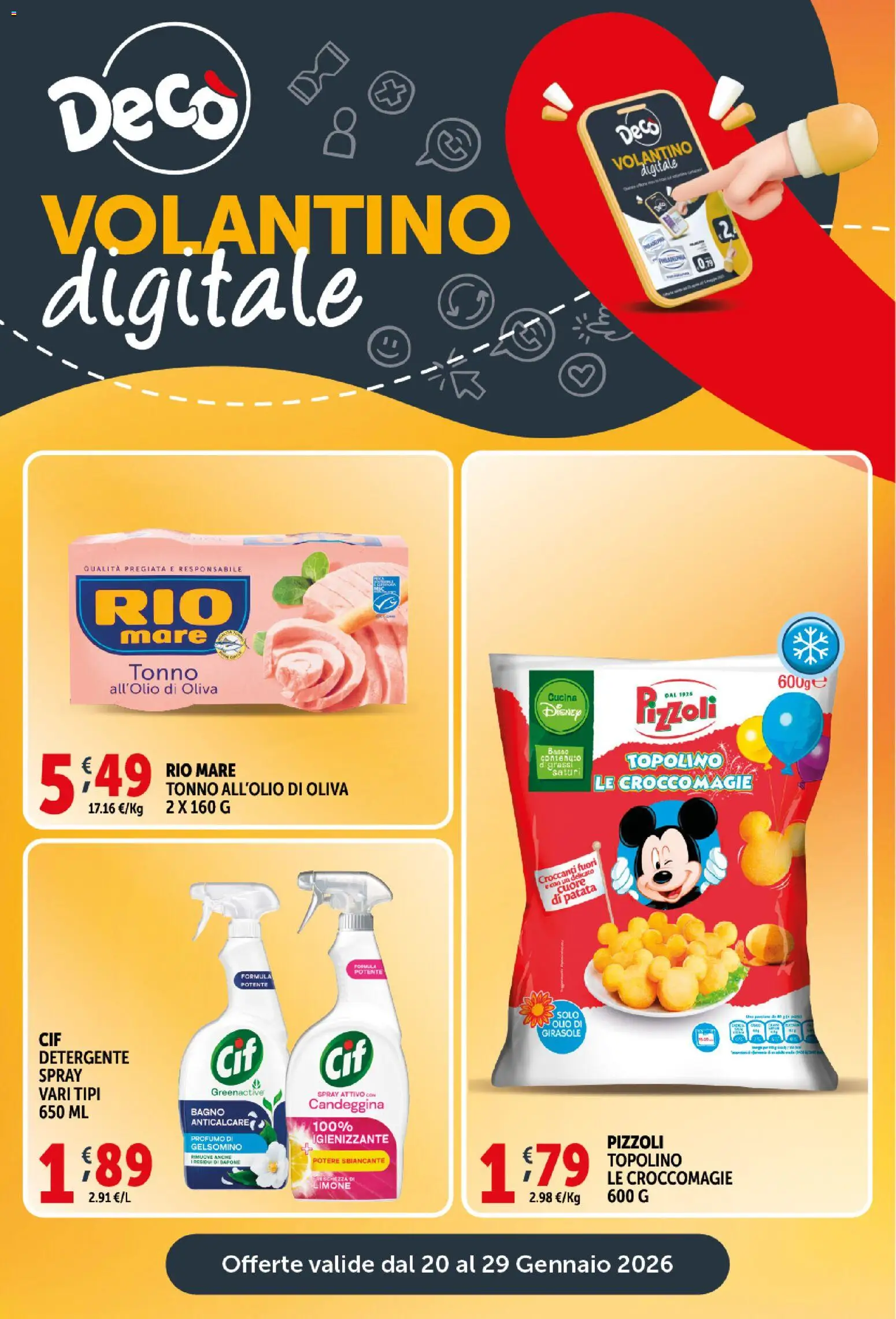 Volantino Decò del 20.01.2026 | Pagina: 23 | Prodotti: Detergente, Anticalcare, Bagno, Profumo