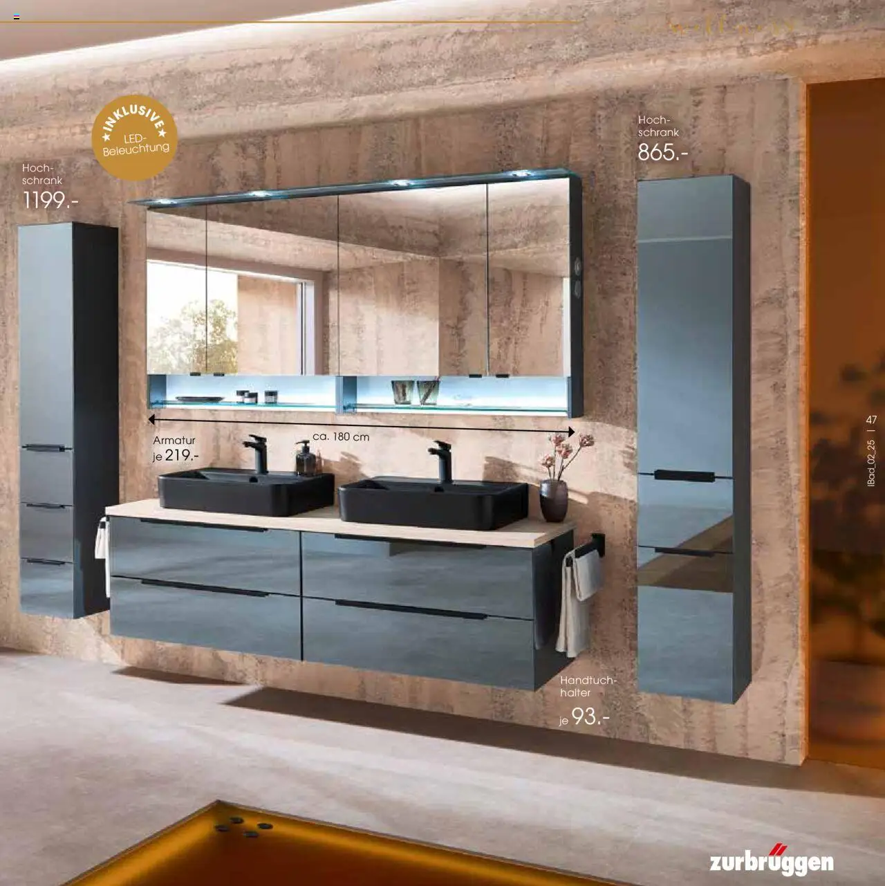 Zurbrüggen - Bad Spezial – gültig ab 11.06.2025 | Seite: 47 | Produkte: Schrank, Armatur