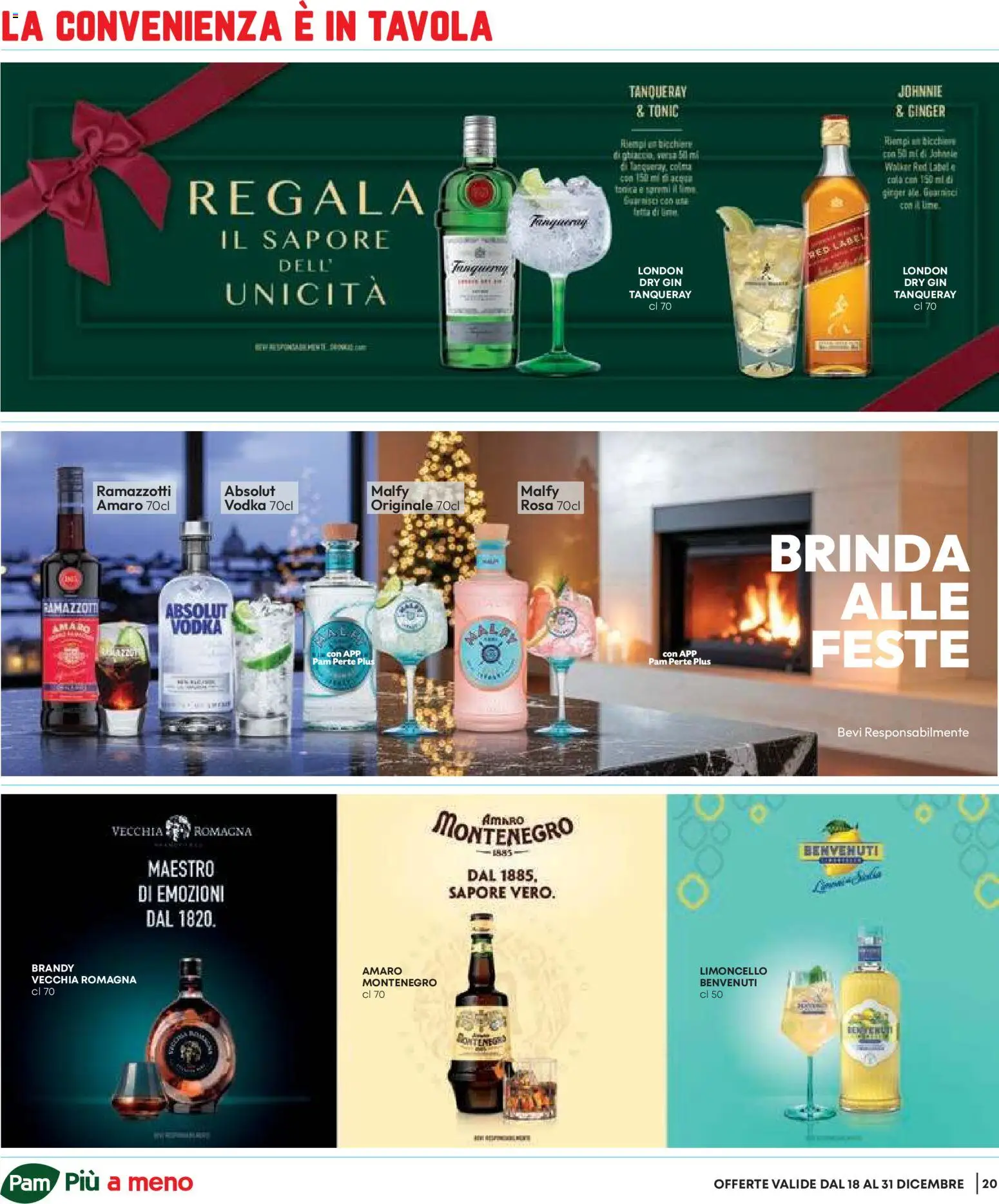 Volantino Panorama del 18.12.2025 | Pagina: 20 | Prodotti: Gin, Vodka, Brandy, Amaro
