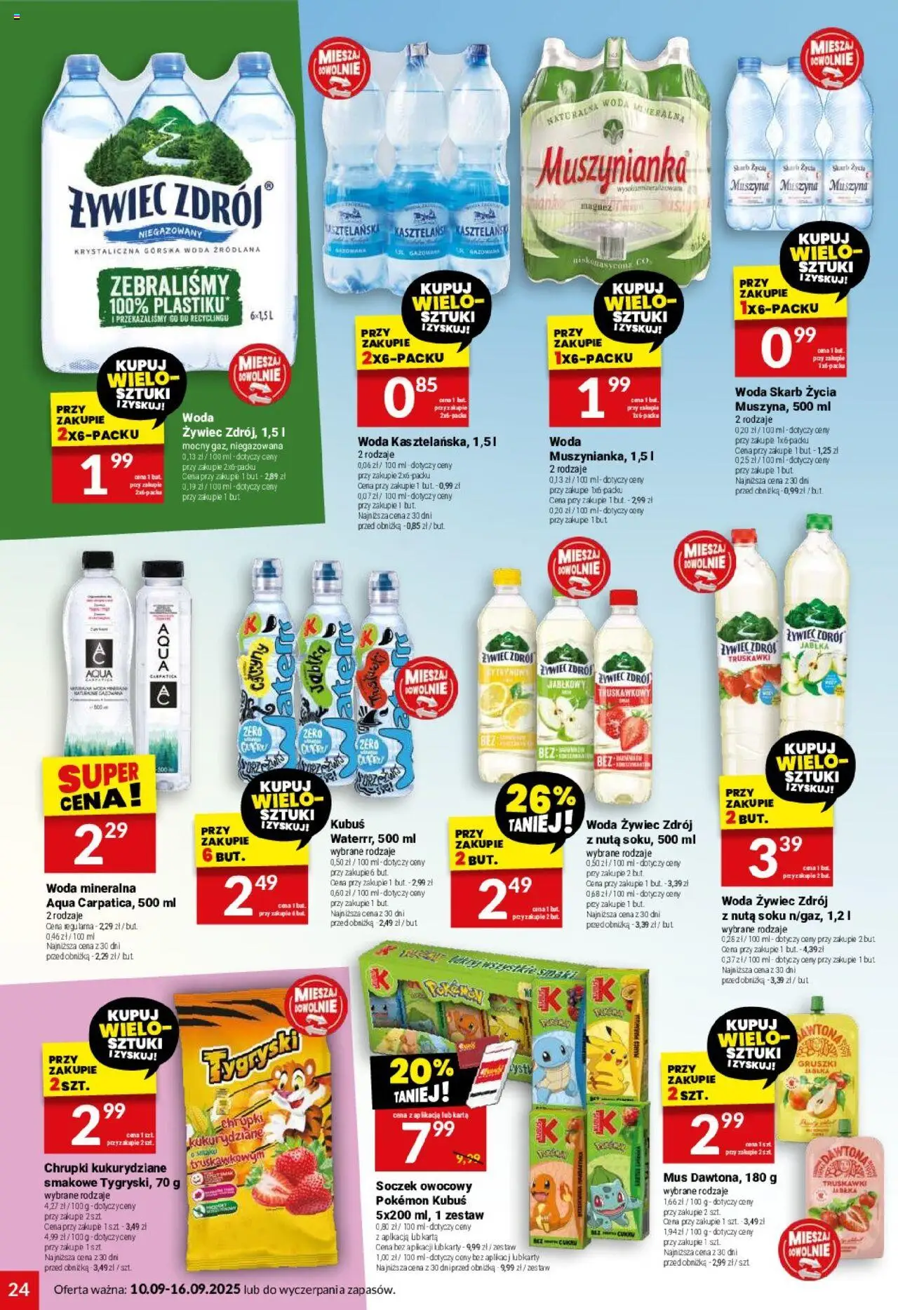 Twój Market Gazetka od 10.09.2025 | Strona: 24 | Produkty: Karta, Woda źródlana, Jabłka, Truskawki
