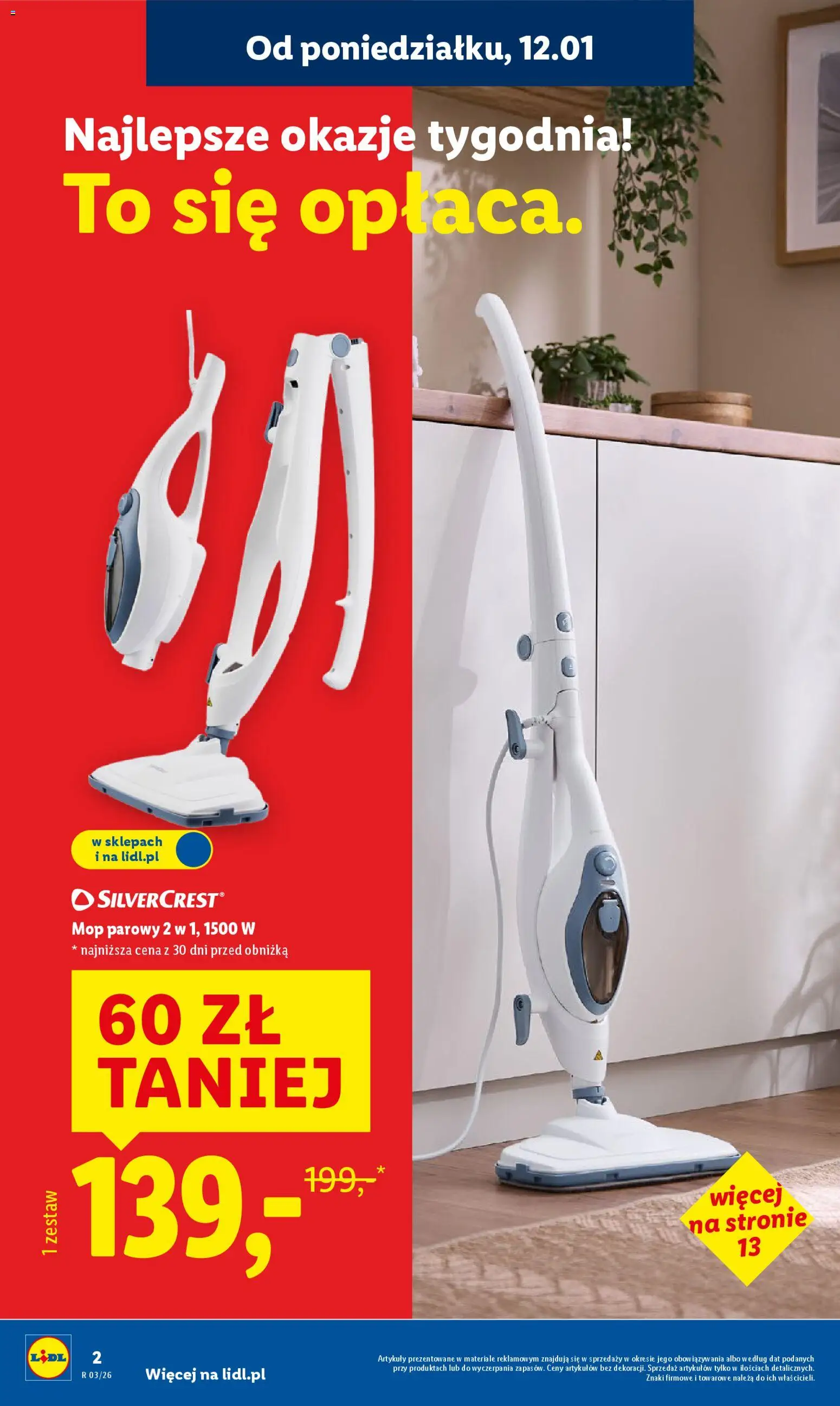 Lidl Katalog od 12.01.2026 | Strona: 2 | Produkty: Mop parowy