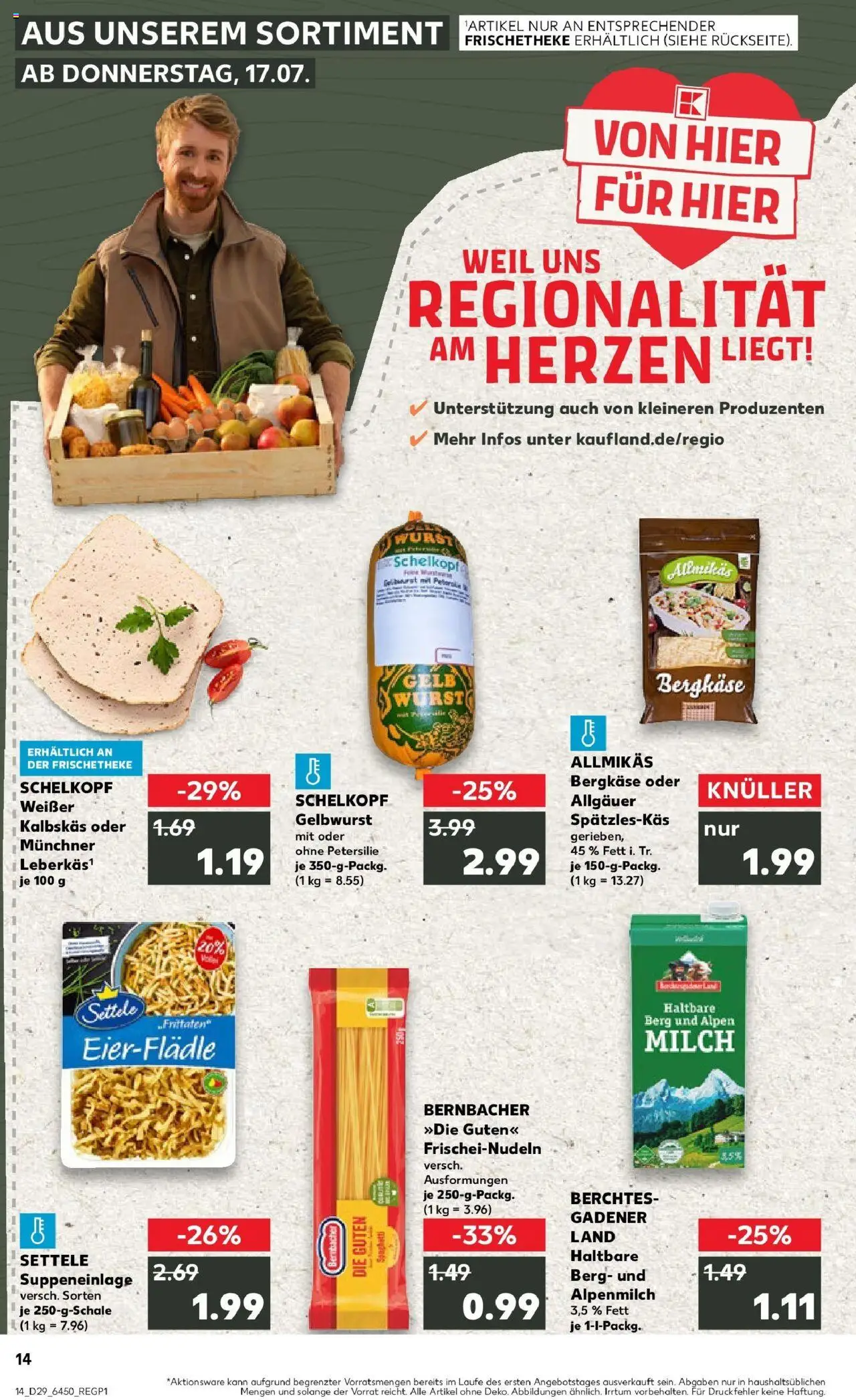Kaufland prospekt Landsberg Am Lech	 - gültig ab dem 21.07.2025 | Seite: 27 | Produkte: Milch, Wurst, Petersilie, Pasta