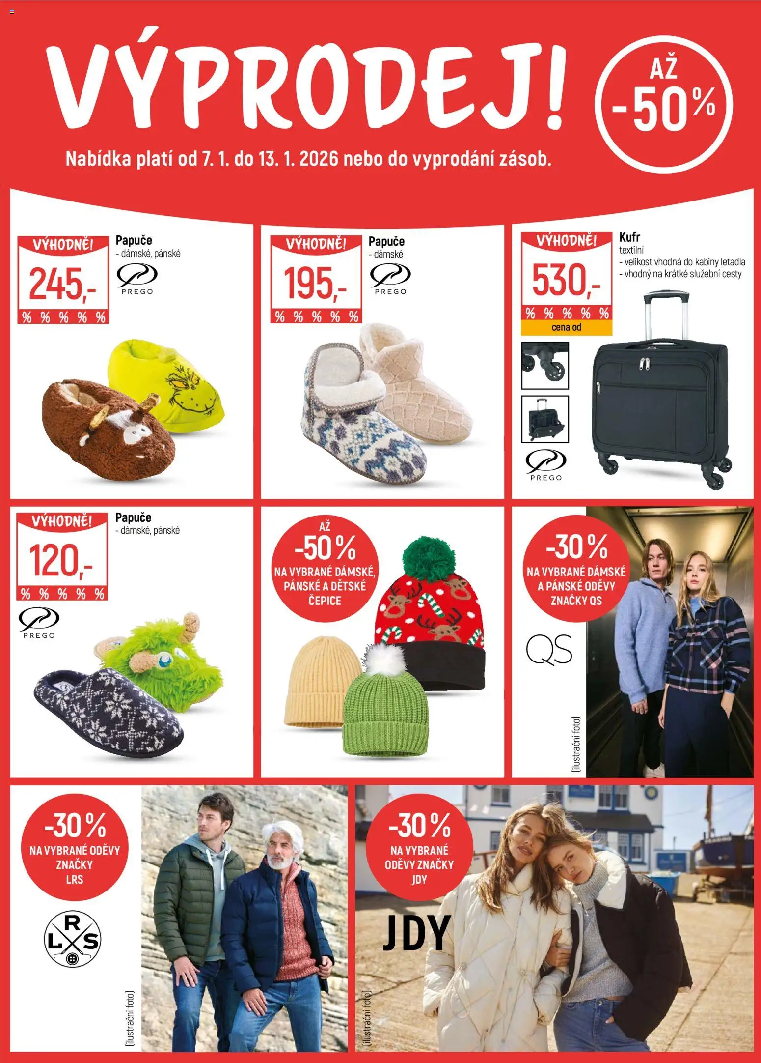 Globus leták - Praha-Štěrboholy od 07.01.2026 | Strana: 25 | Produkty: Kufr, Čepice, Papuče