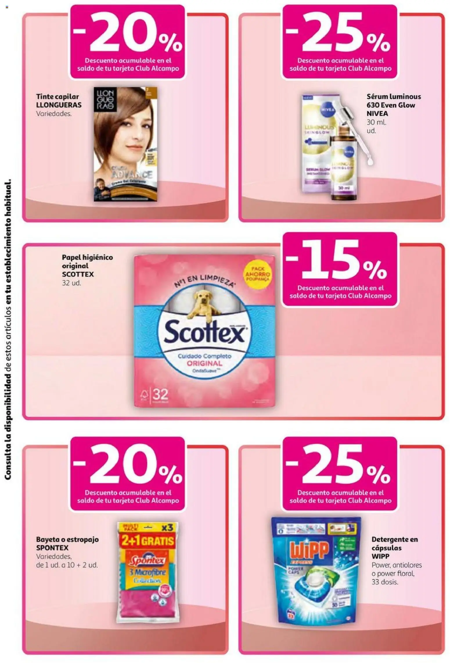 Alcampo -  Club Nacional  │ válido desde el 06.11.2025 | Página: 12 | Productos: Tinte, Detergente, Sérum, Papel higienico
