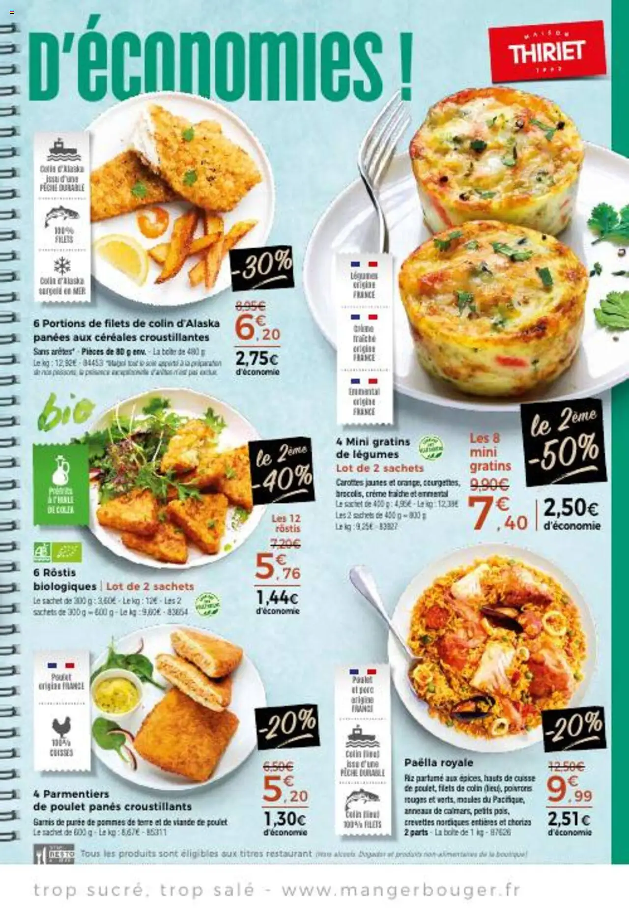  | Page: 5 | Produits: Carottes, Pêche, Crevettes, Crème