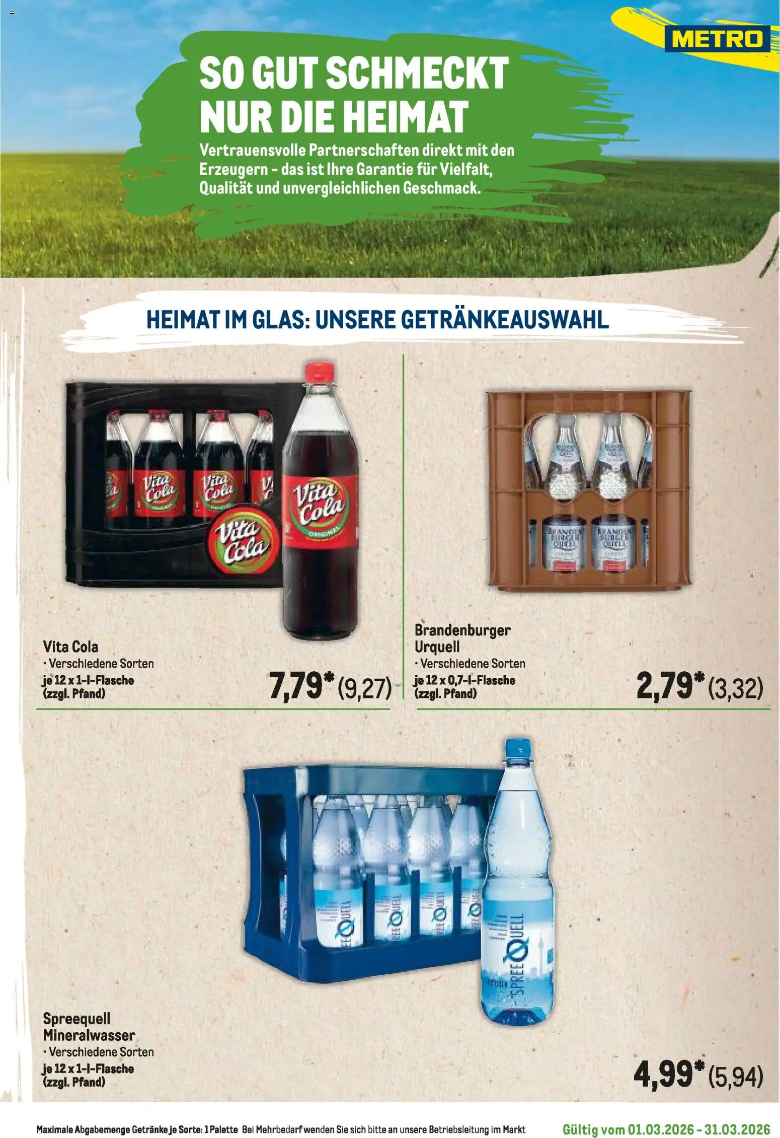Metro Regionaler Flyer – gültig ab 01.03.2026 | Seite: 81 | Produkte: Cola, Mineralwasser, Vita cola