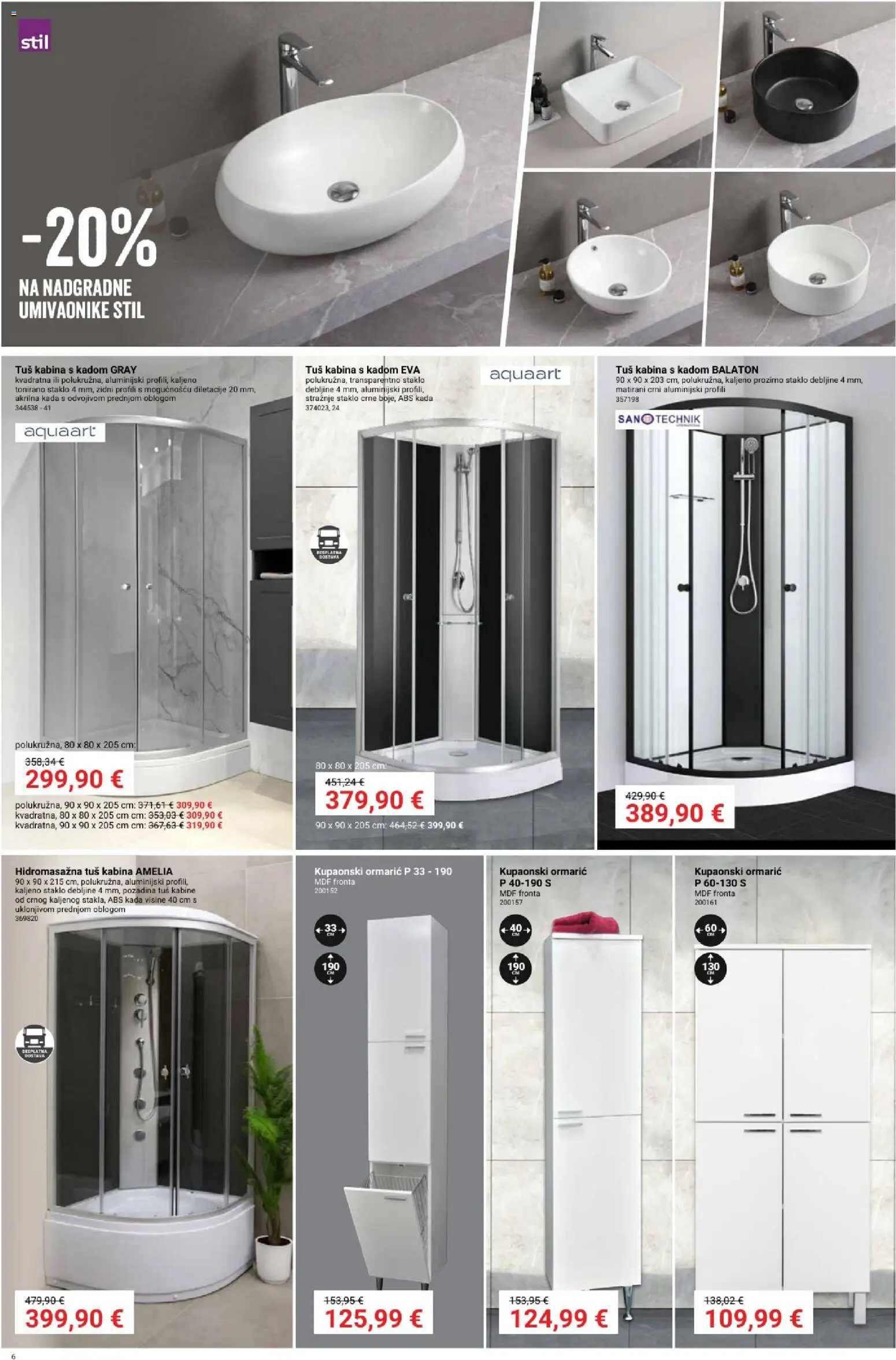 Pevex katalog | vrijedi od 05.03.2026 | Stranica: 6 | Proizvodi: Tuš, Tuš kabina